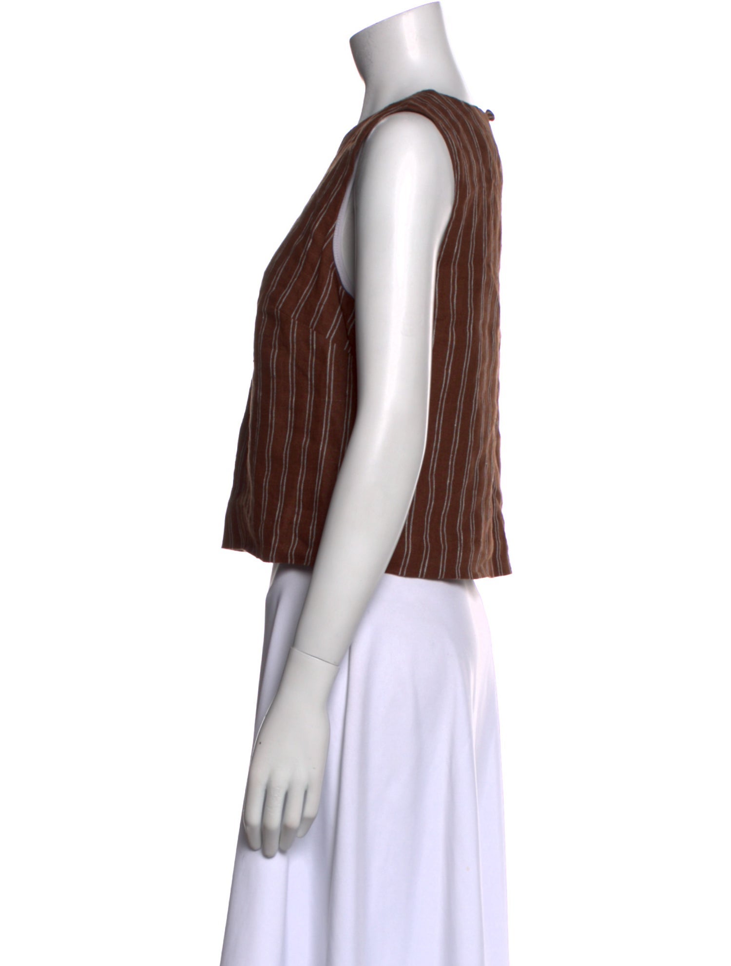 Reformation Striped Crew Neck Crop Top