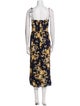 Reformation Floral Print Midi Length Dress