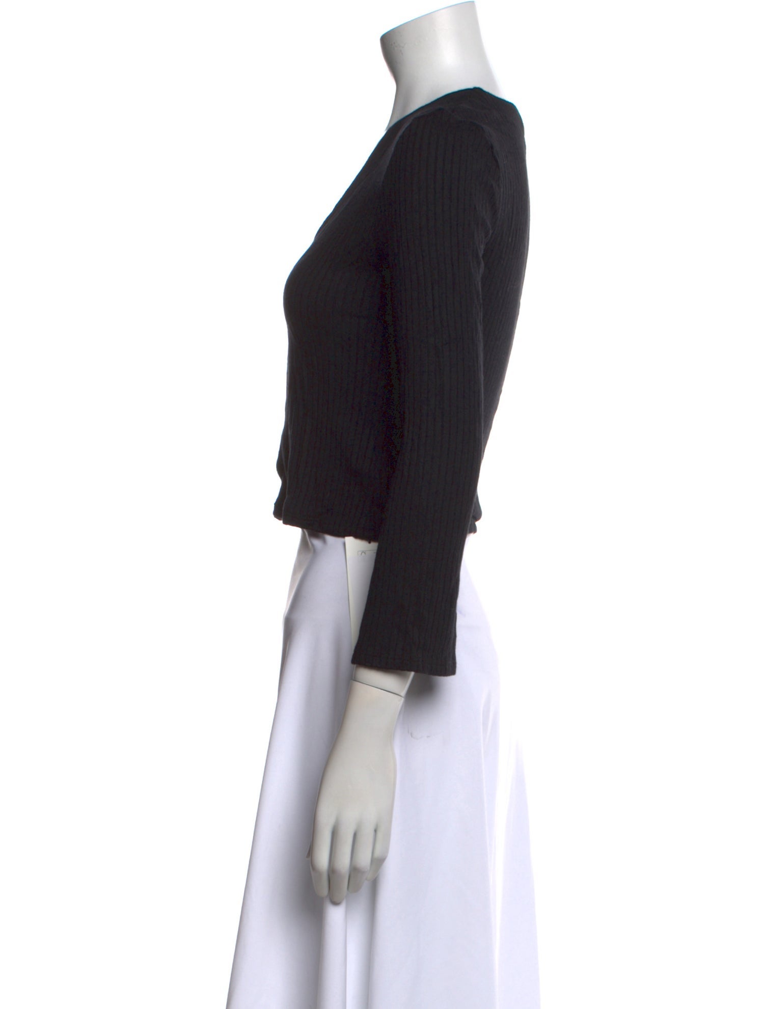 Reformation V-Neck Three-Quarter Sleeve Crop Top w/ Tags