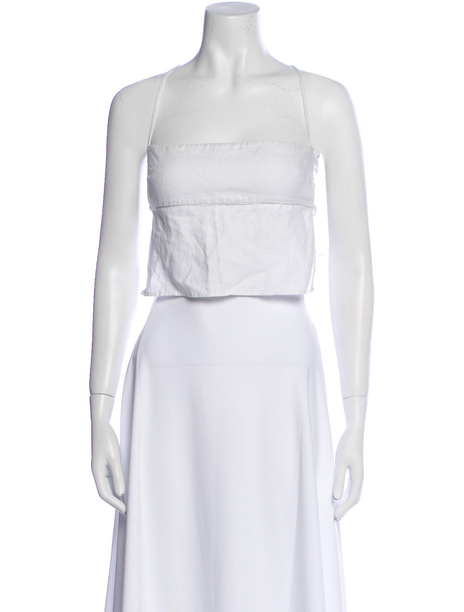 Reformation Square Neckline Sleeveless Crop Top