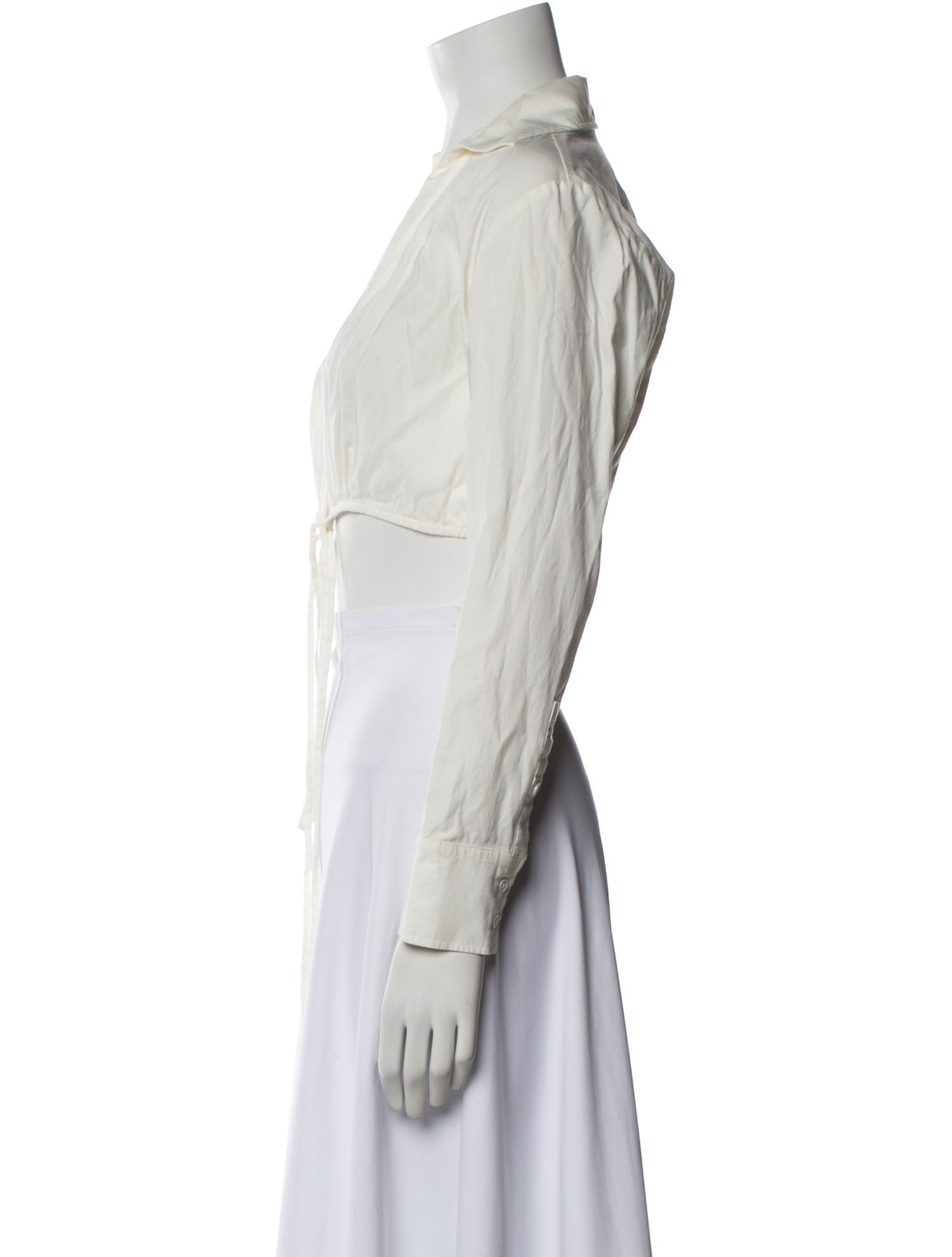 Reformation V-Neck Three-Quarter Sleeve Crop Top