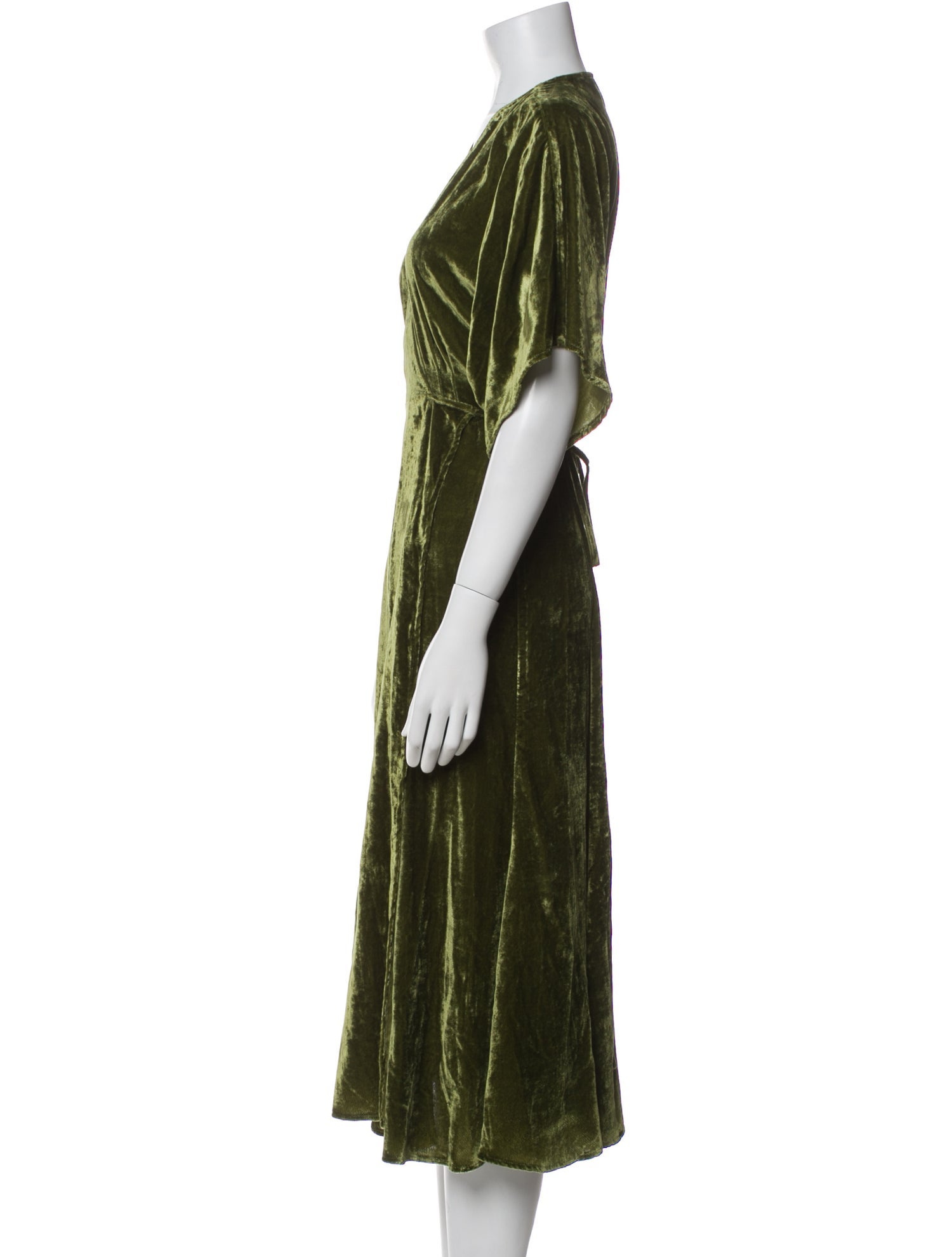 Reformation V-Neck Midi Length Dress