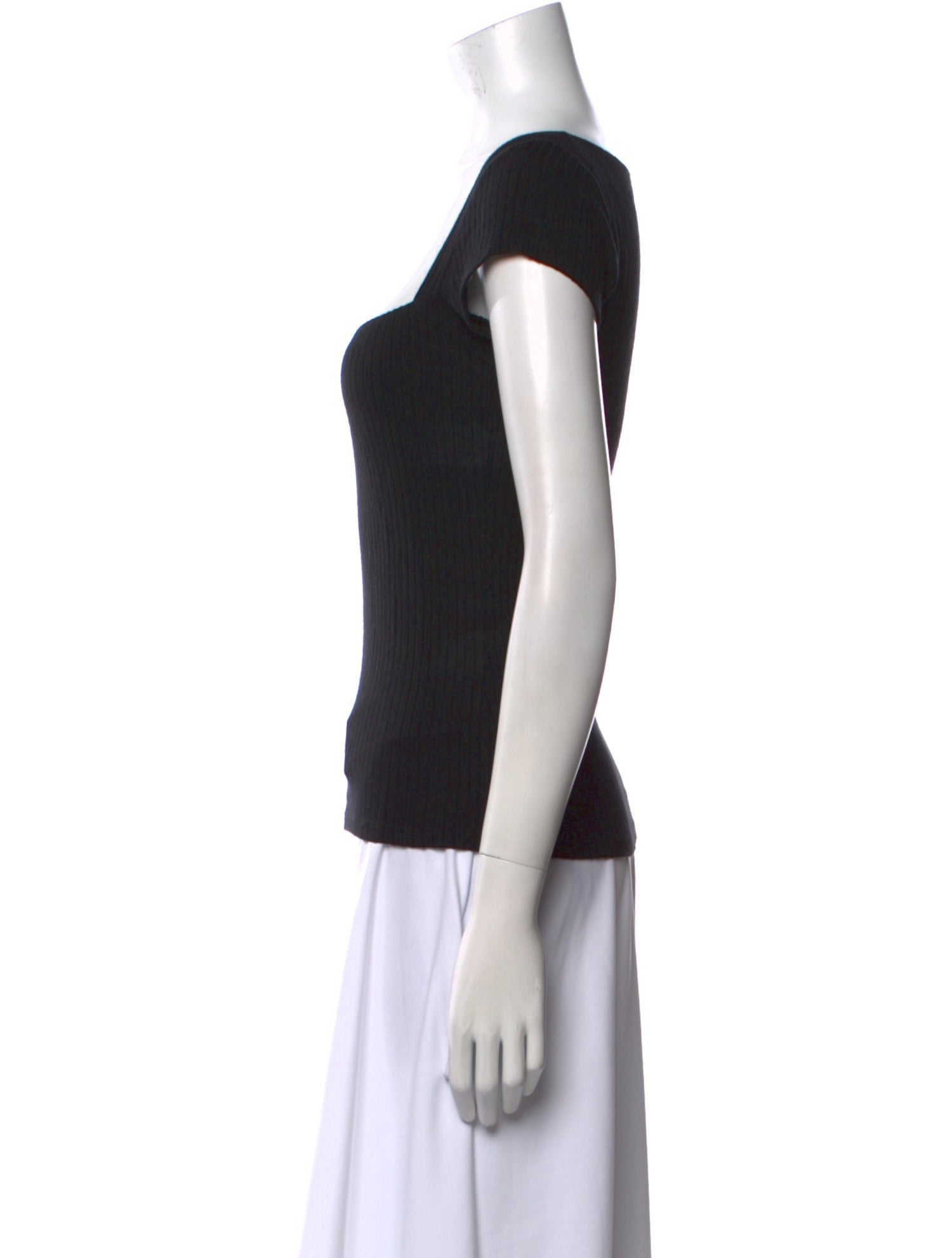 Reformation Square Neckline Short Sleeve Top