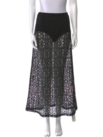 Reformation Lace Pattern Midi Length Skirt