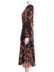 Reformation Floral Print Midi Length Dress