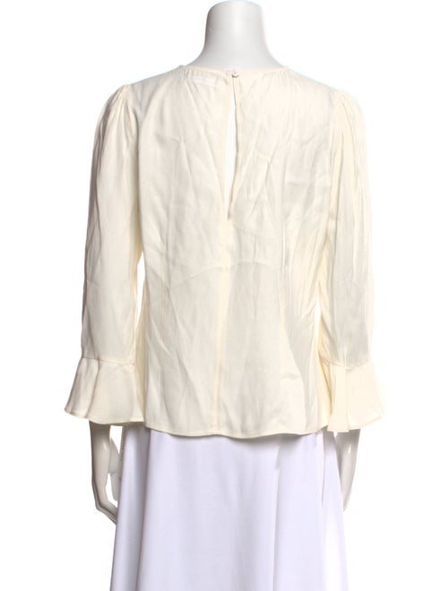 Reformation Bateau Neckline Three-Quarter Sleeve Blouse