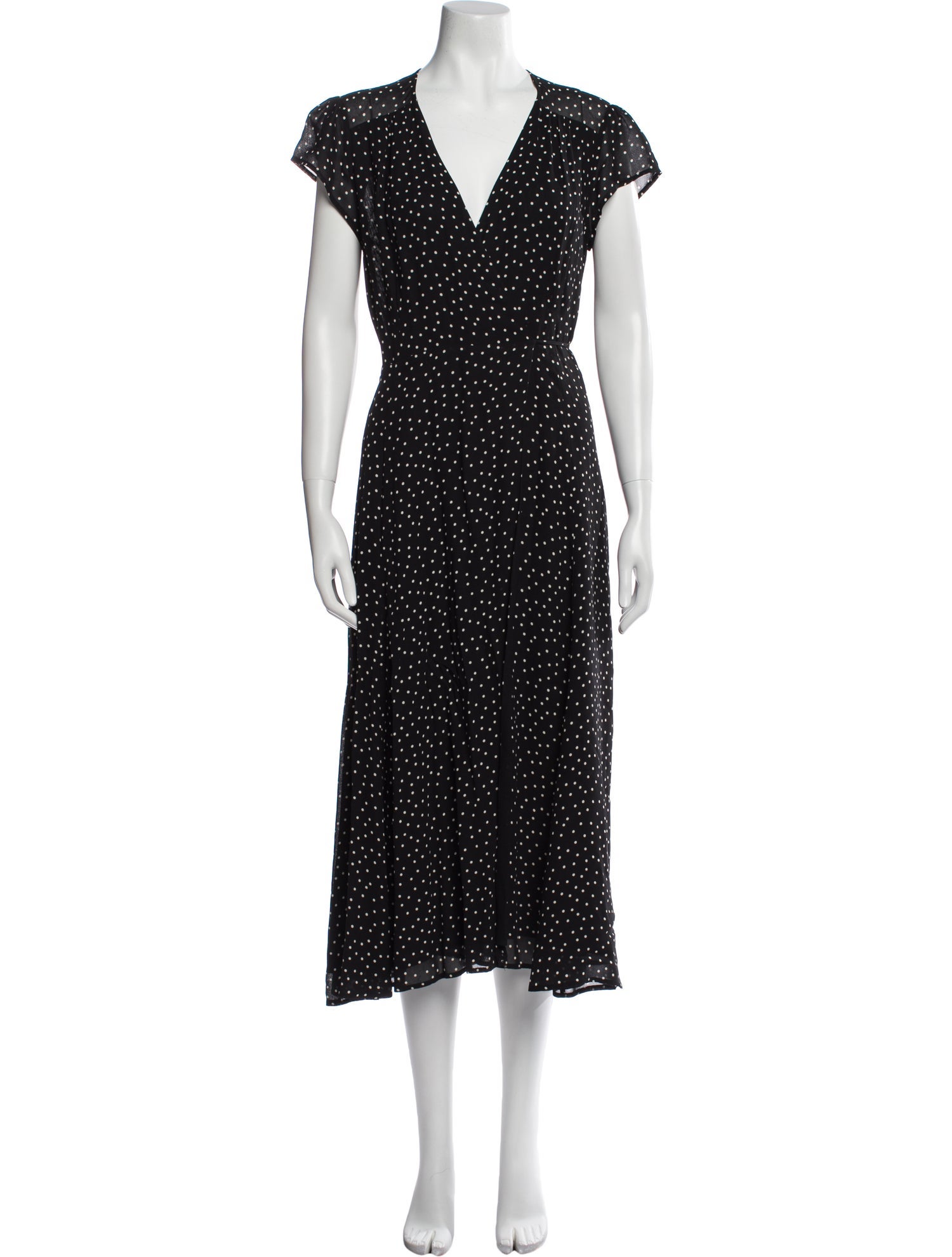 Reformation Polka Dot Print Long Dress