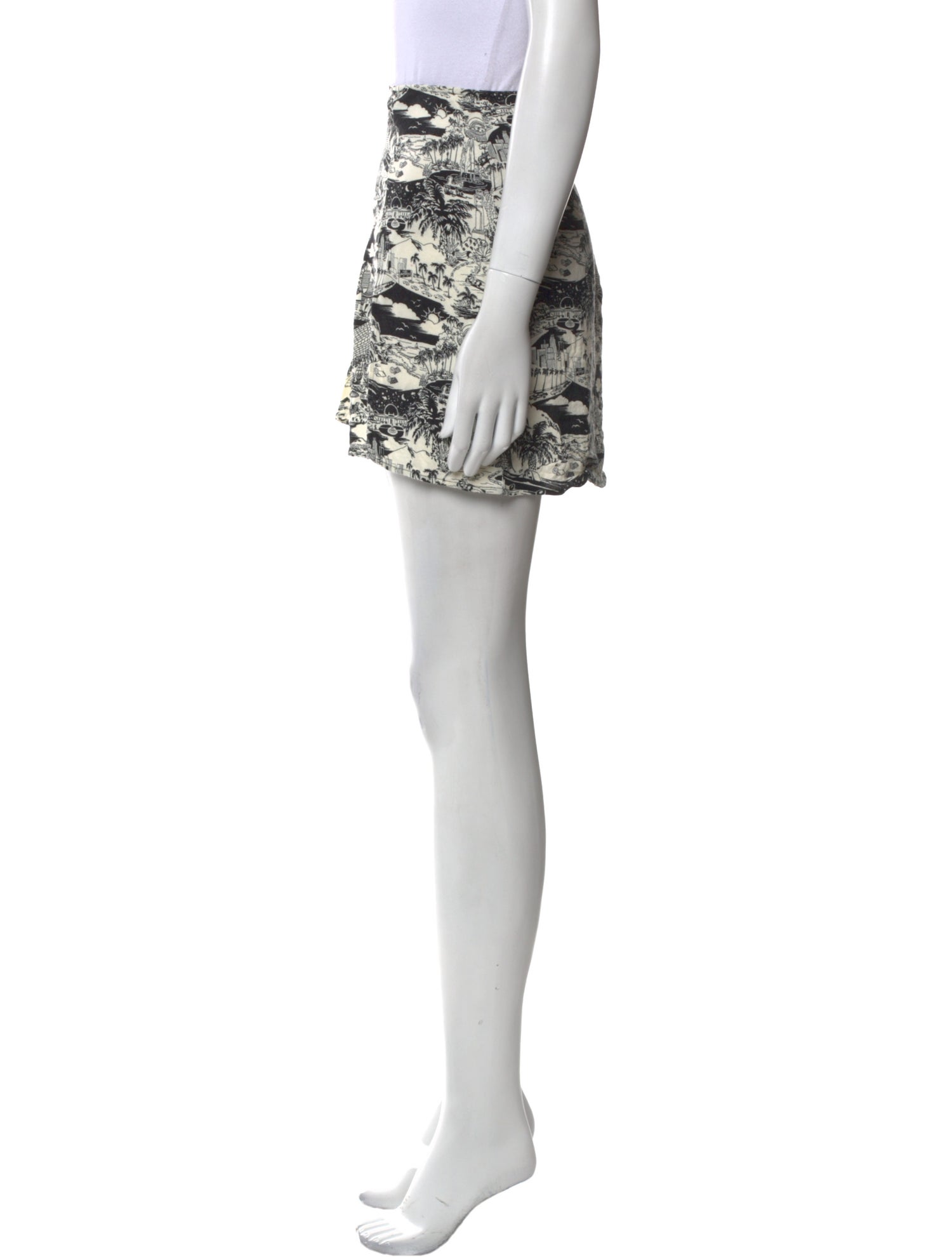 Reformation Printed Mini Skirt