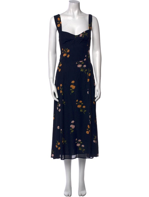 Reformation Floral Print Long Dress