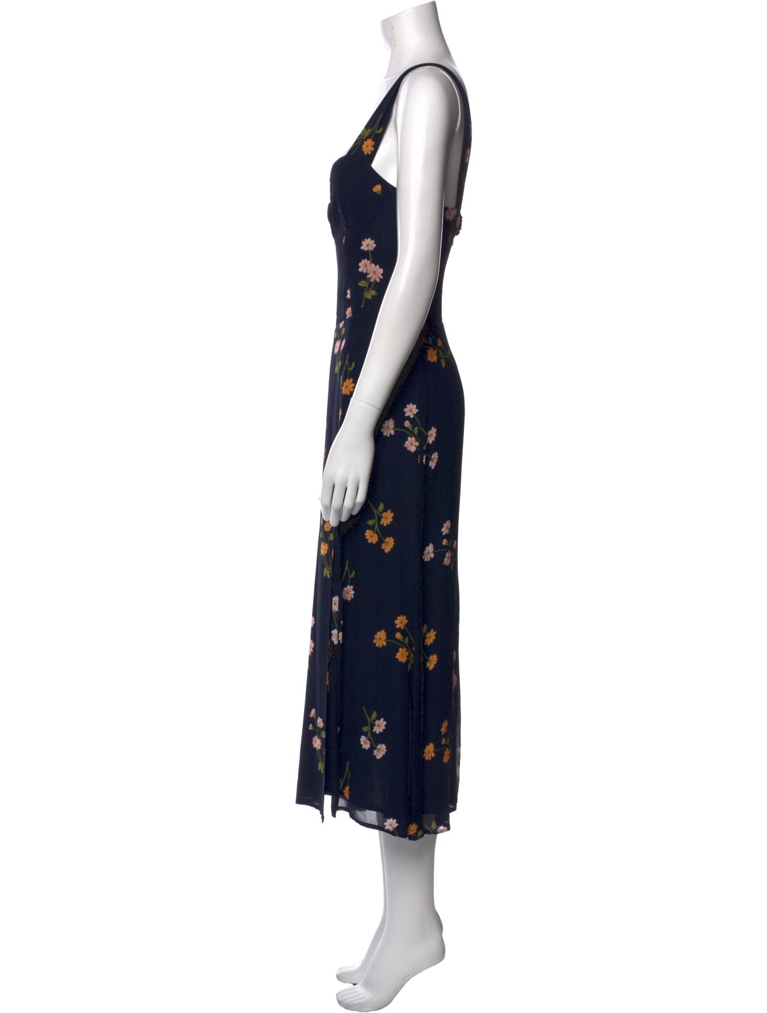 Reformation Floral Print Long Dress