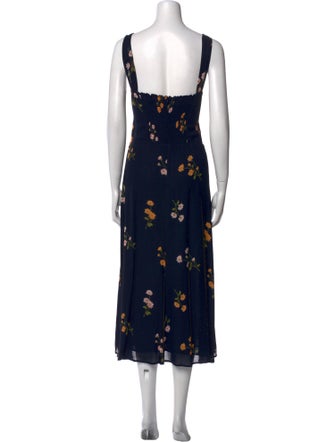 Reformation Floral Print Long Dress