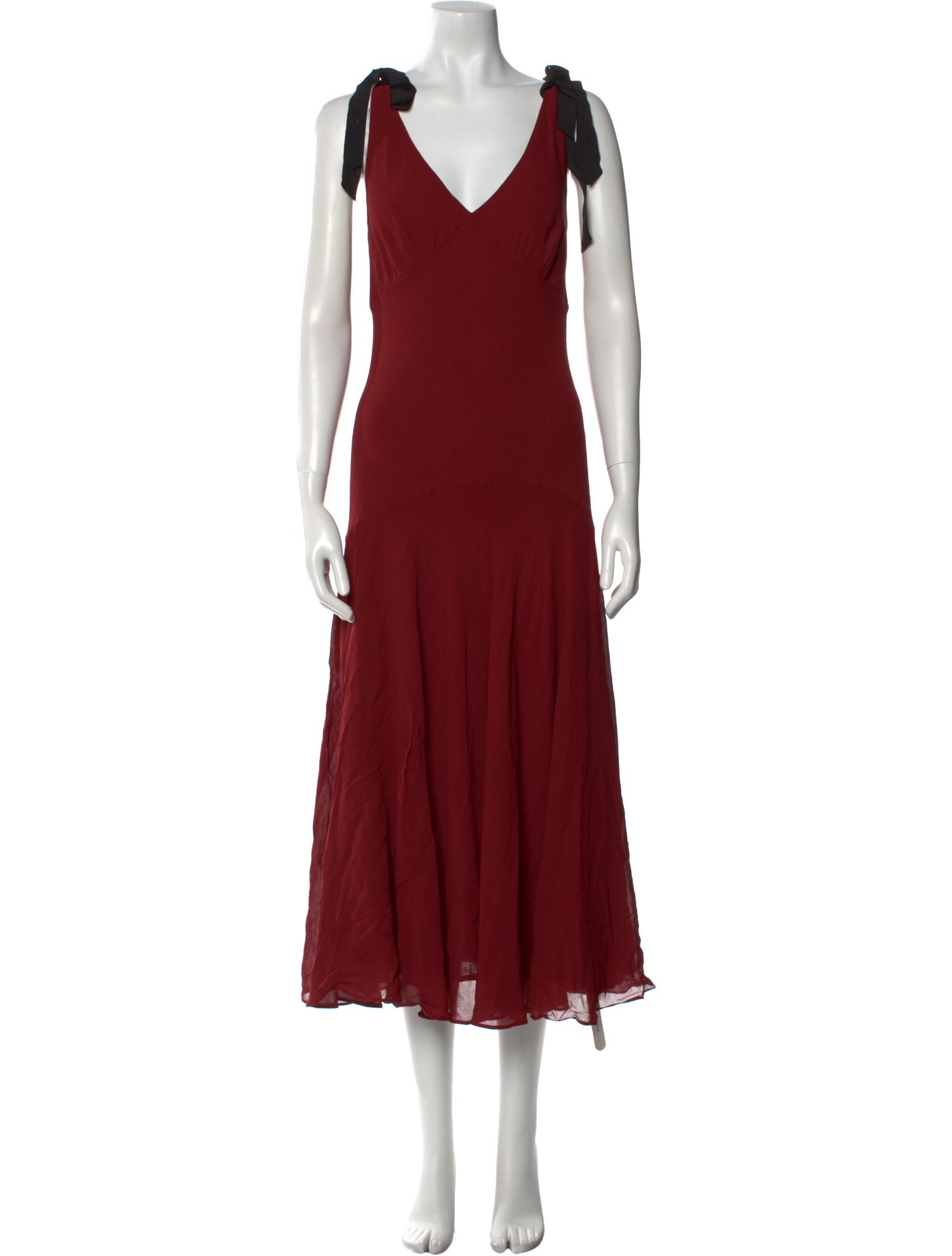 Reformation V-Neck Long Dress