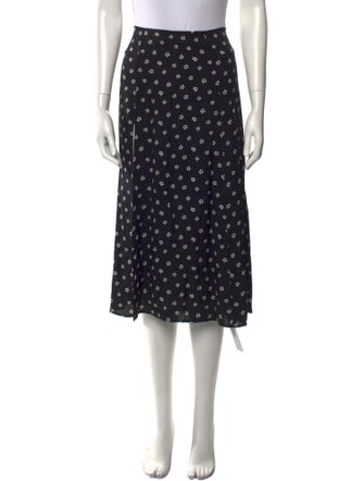Reformation Floral Print Knee-Length Skirt
