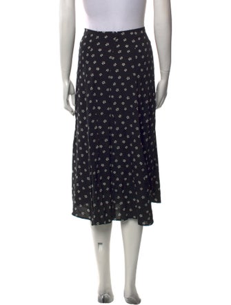 Reformation Floral Print Knee-Length Skirt
