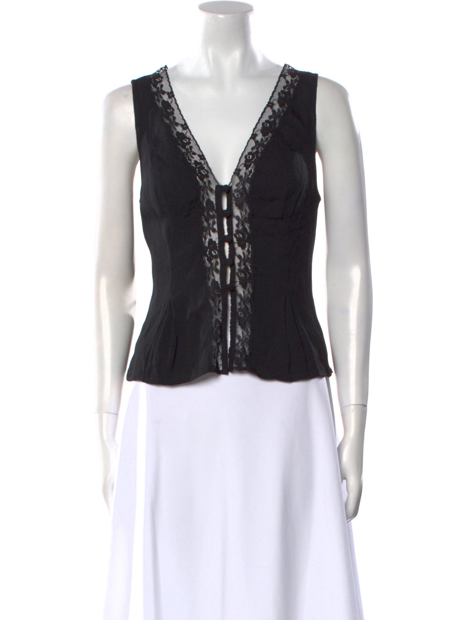 Reformation V-Neck Sleeveless Crop Top