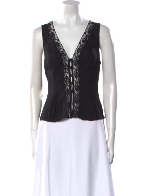 Reformation V-Neck Sleeveless Crop Top