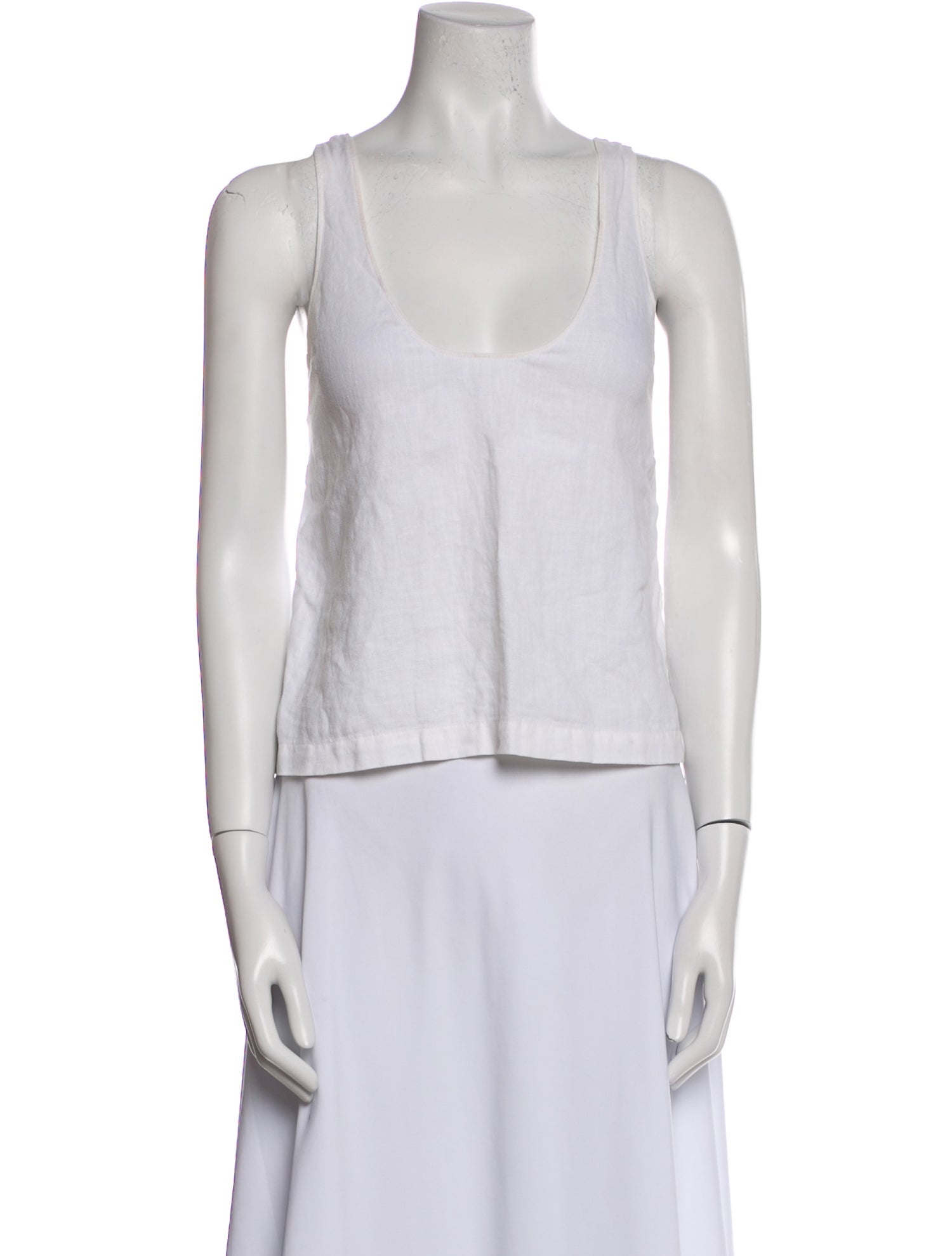 Reformation Linen Scoop Neck Top