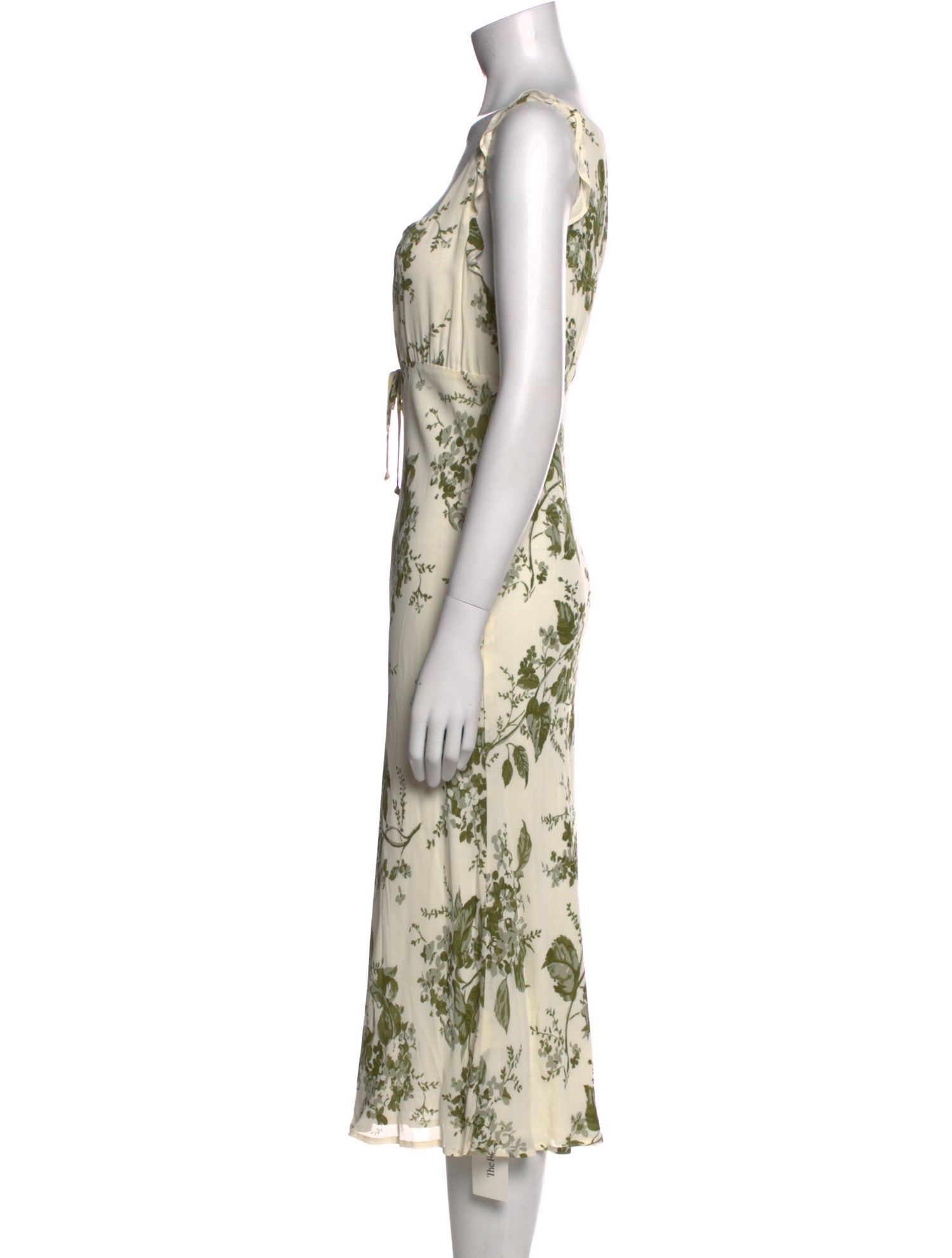 Reformation Floral Print Midi Length Dress