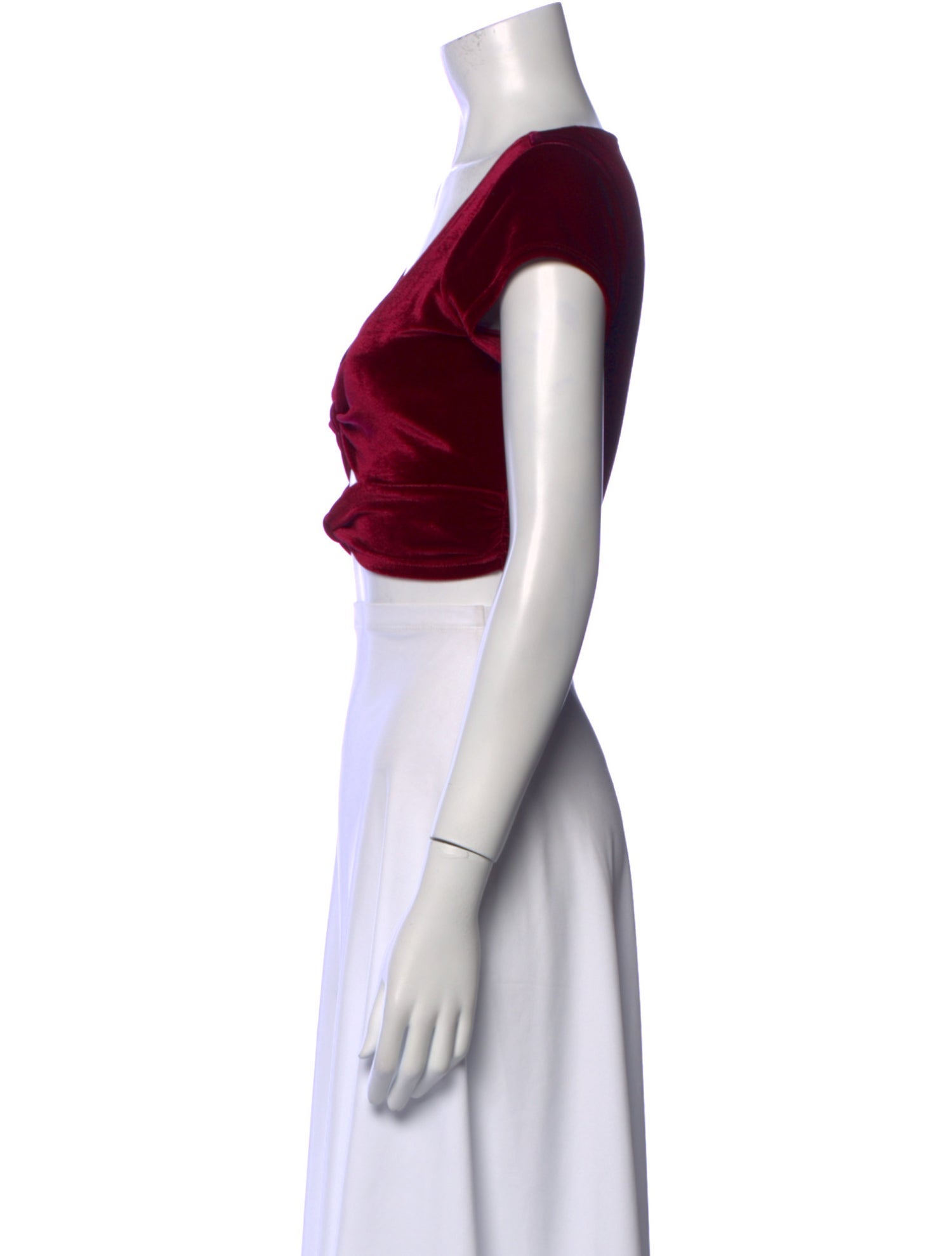 Reformation V-Neck Short Sleeve Crop Top