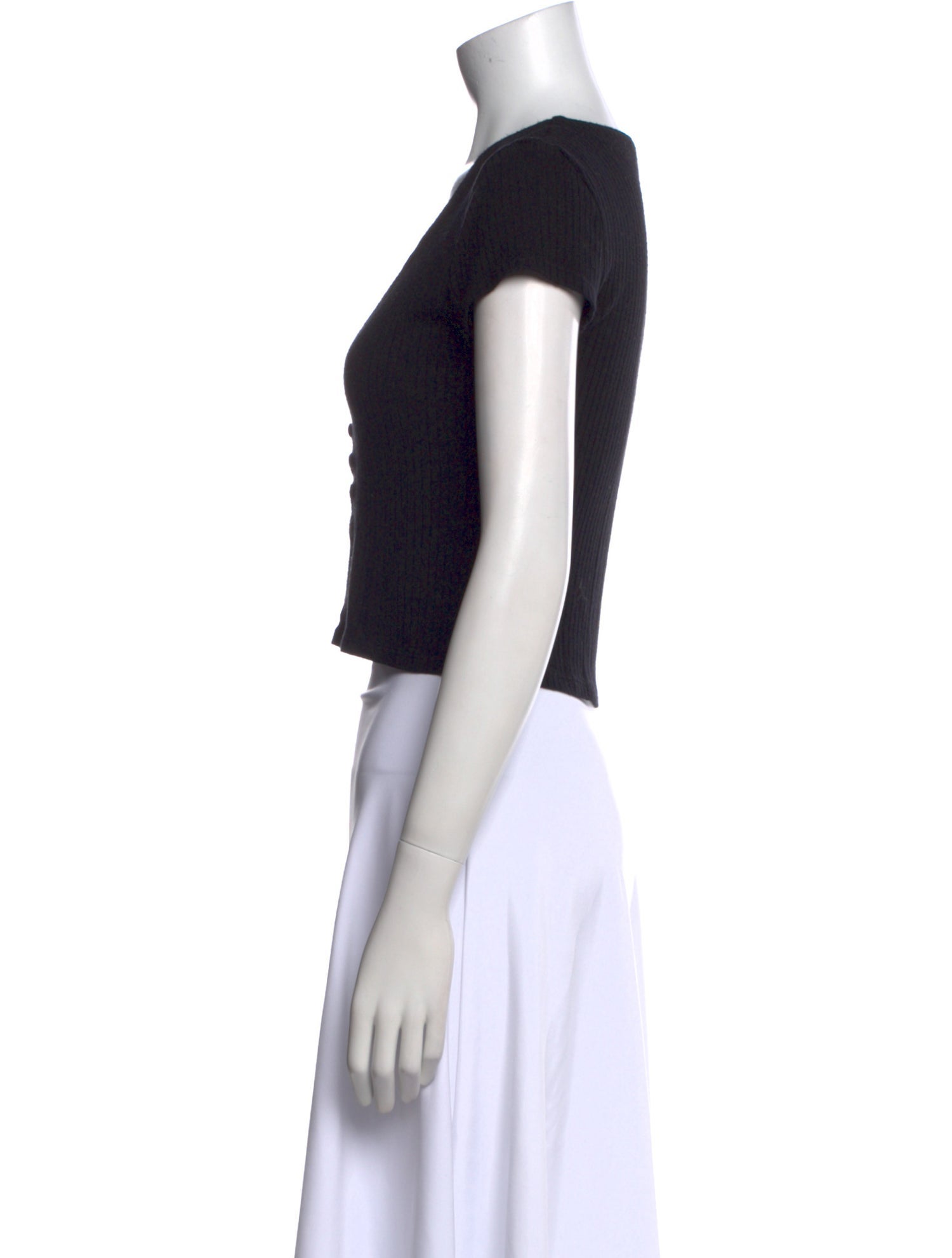 Reformation V-Neck Short Sleeve Crop Top