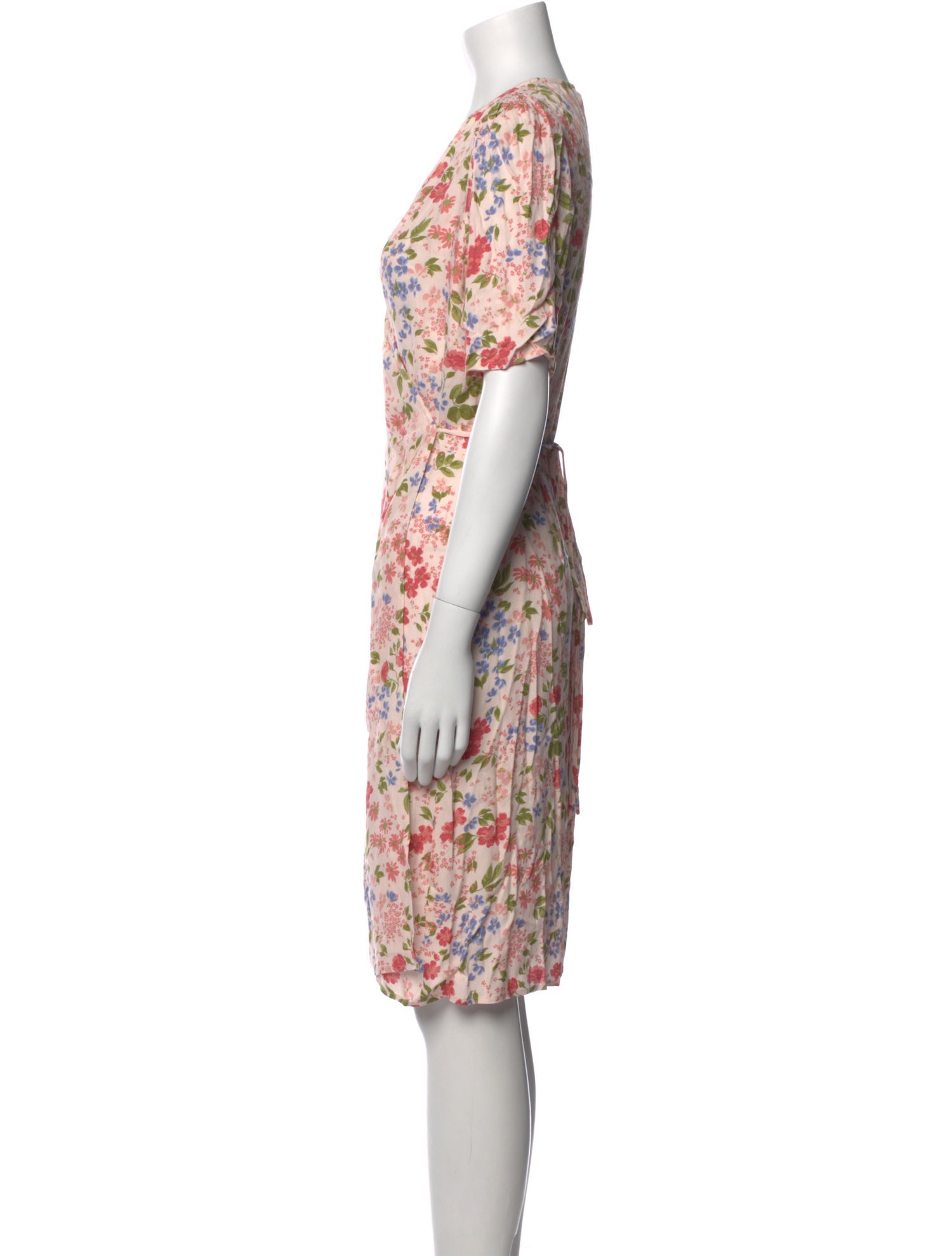 Reformation Floral Print Knee-Length Dress