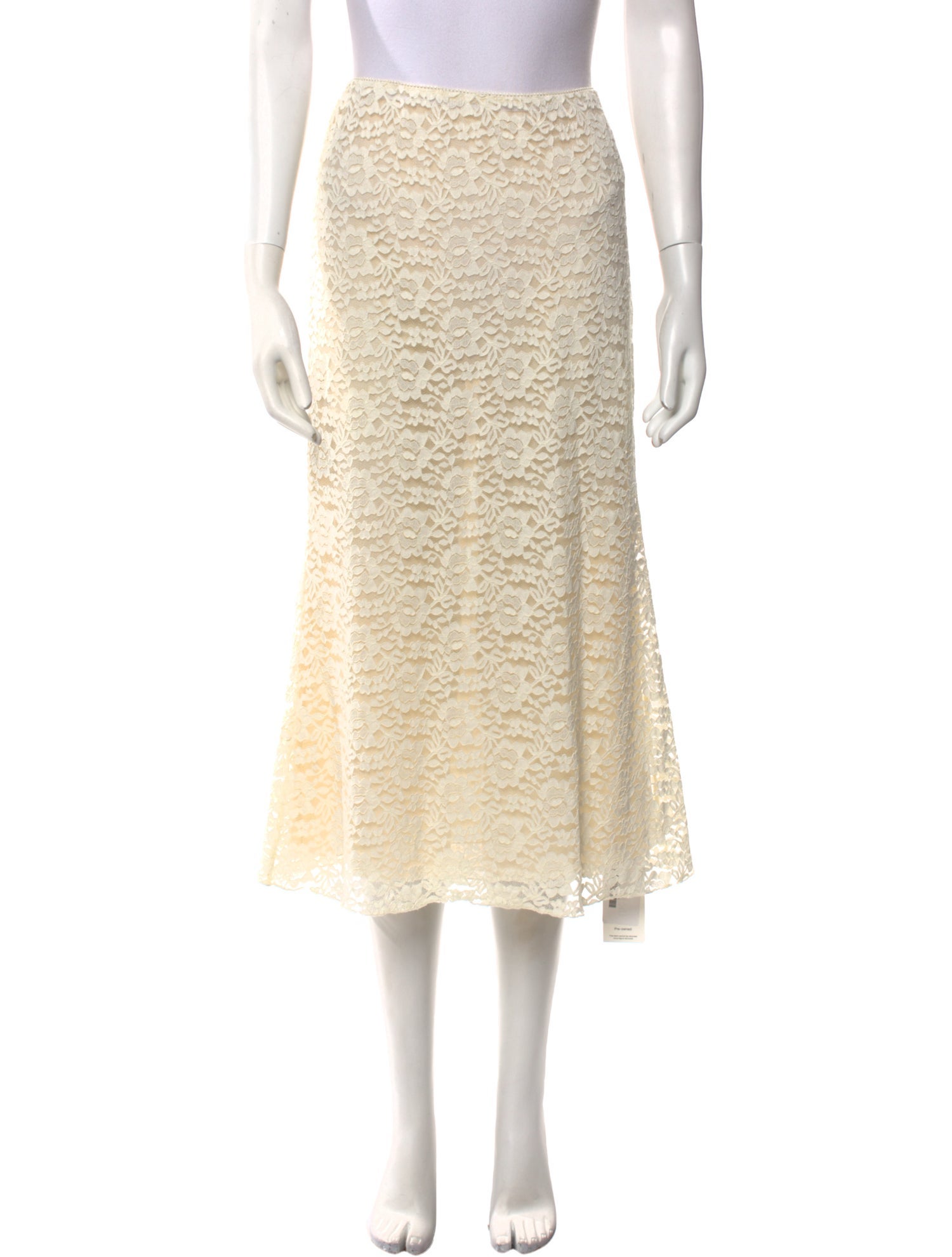 Reformation Lace Pattern Midi Length Skirt