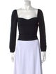 Reformation Square Neckline Long Sleeve Crop Top