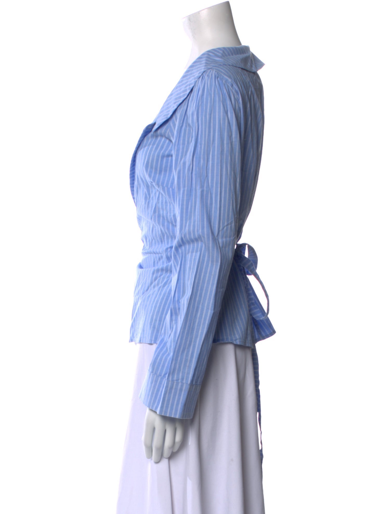 Reformation Striped V-Neck Blouse