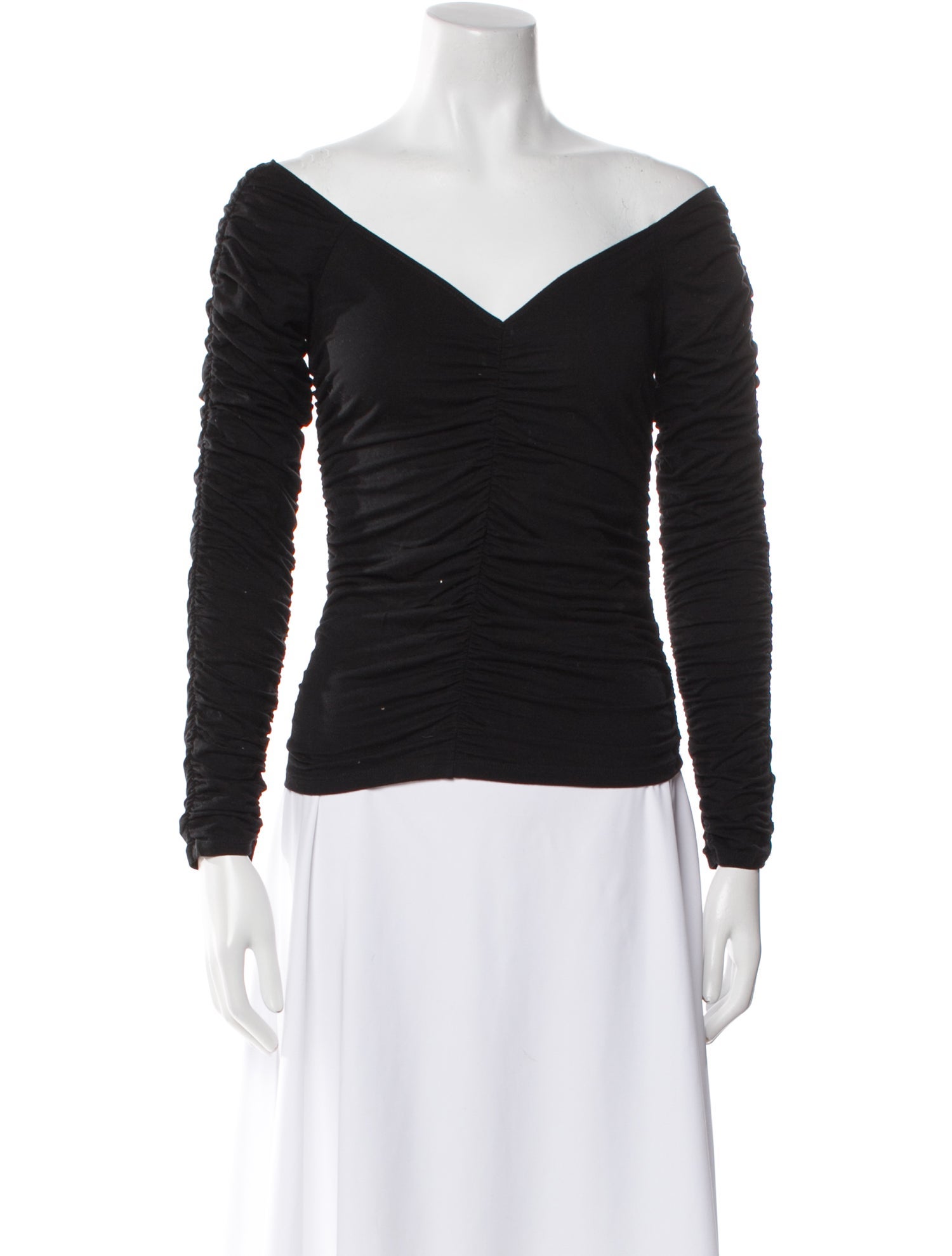 Reformation V-Neck Long Sleeve Top