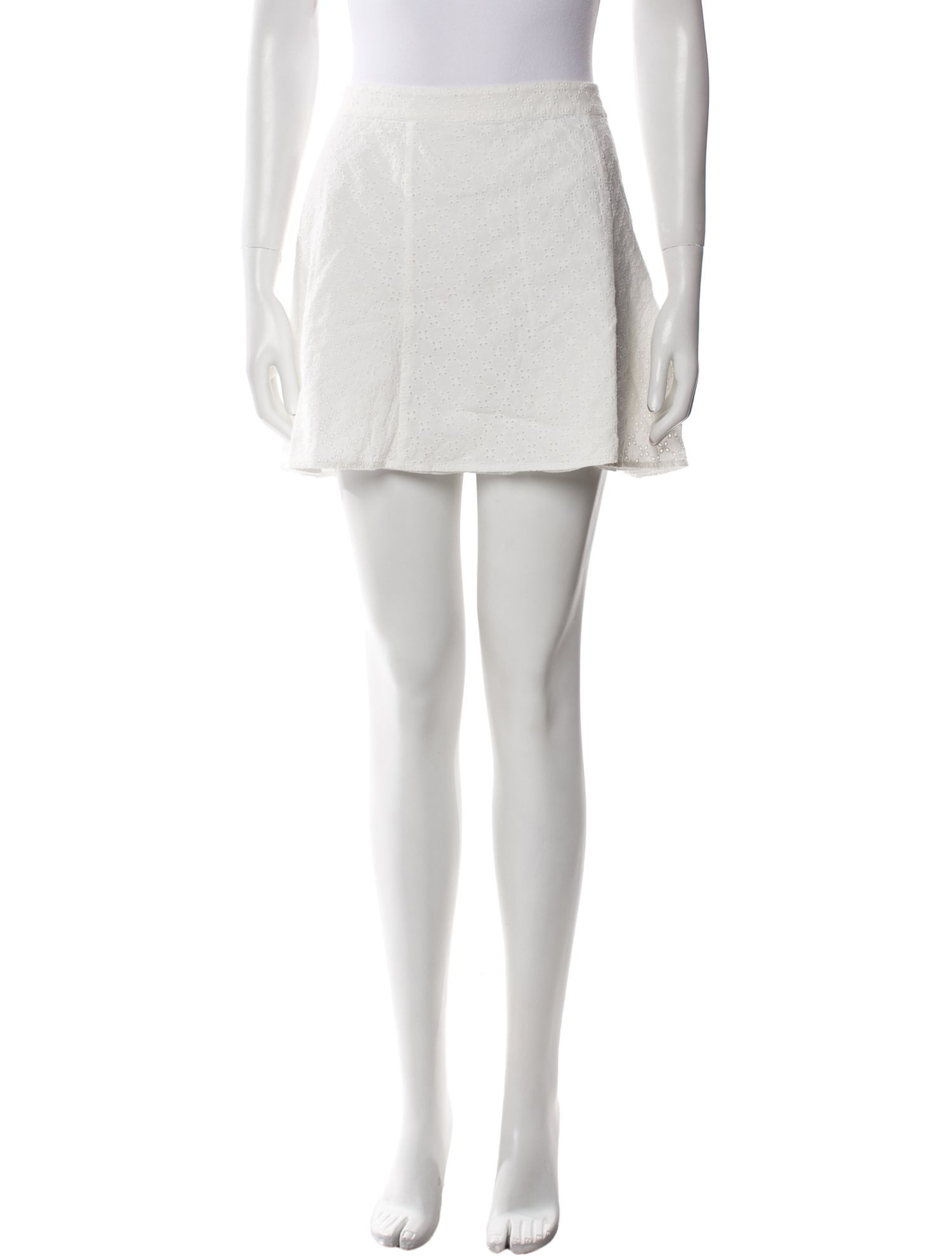 Reformation Embroidered Accent Mini Skirt