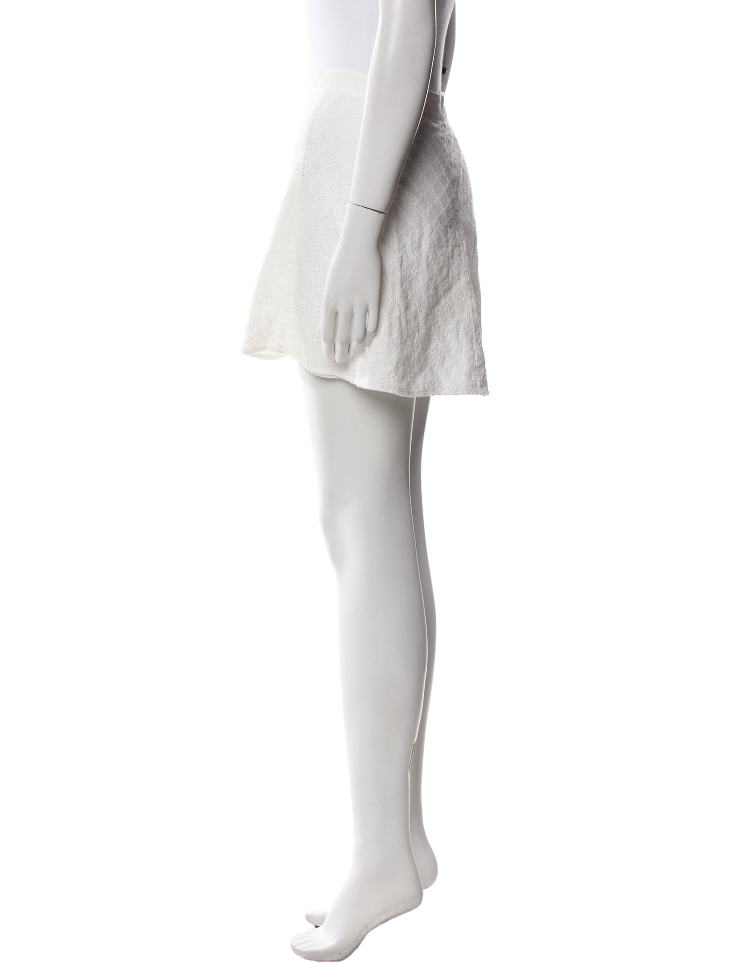 Reformation Embroidered Accent Mini Skirt