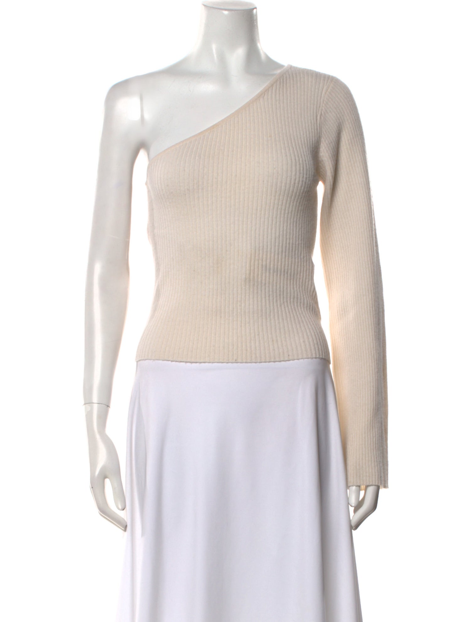 Reformation Cashmere One-Shoulder Sweater