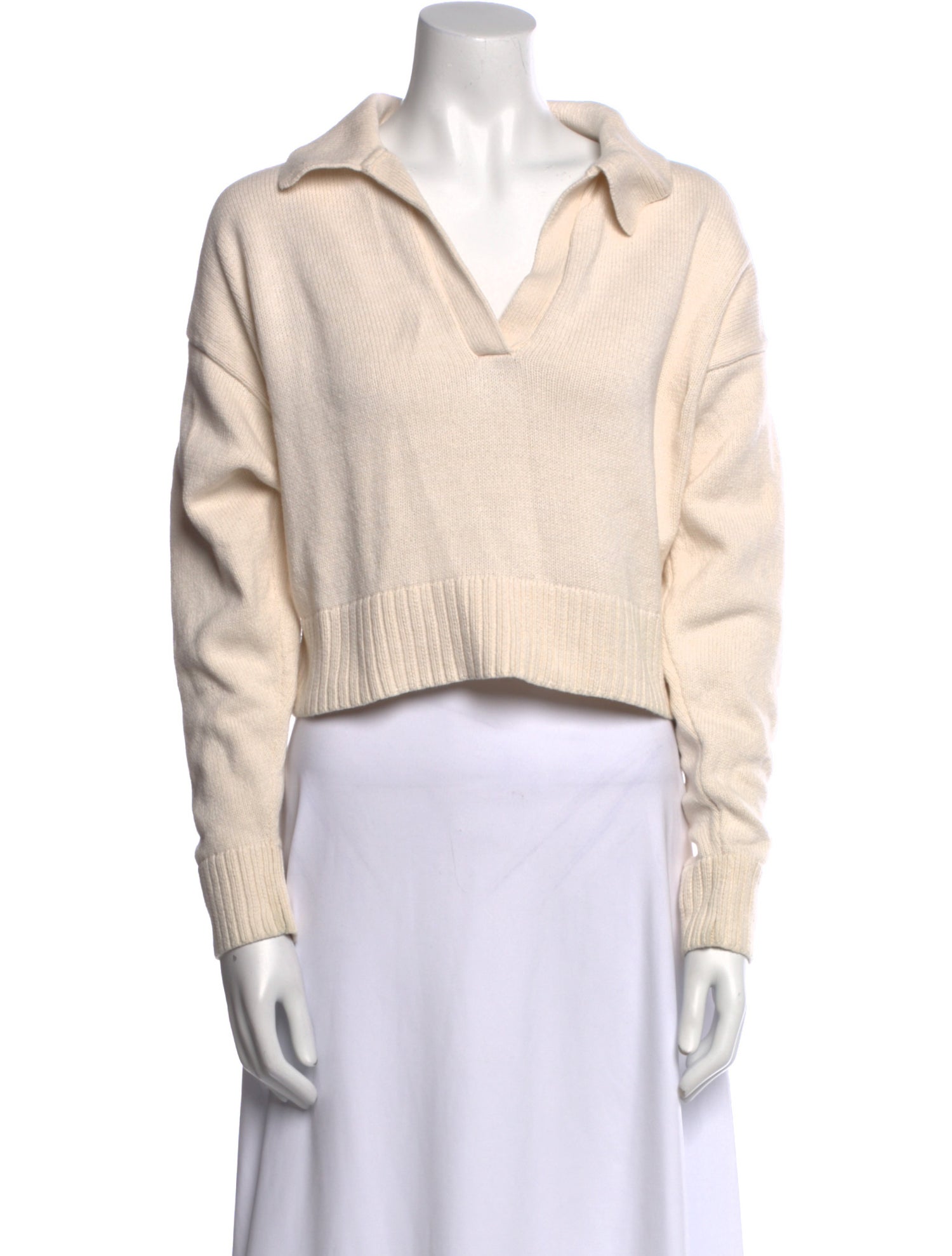 Reformation V-Neck Long Sleeve Sweatshirt