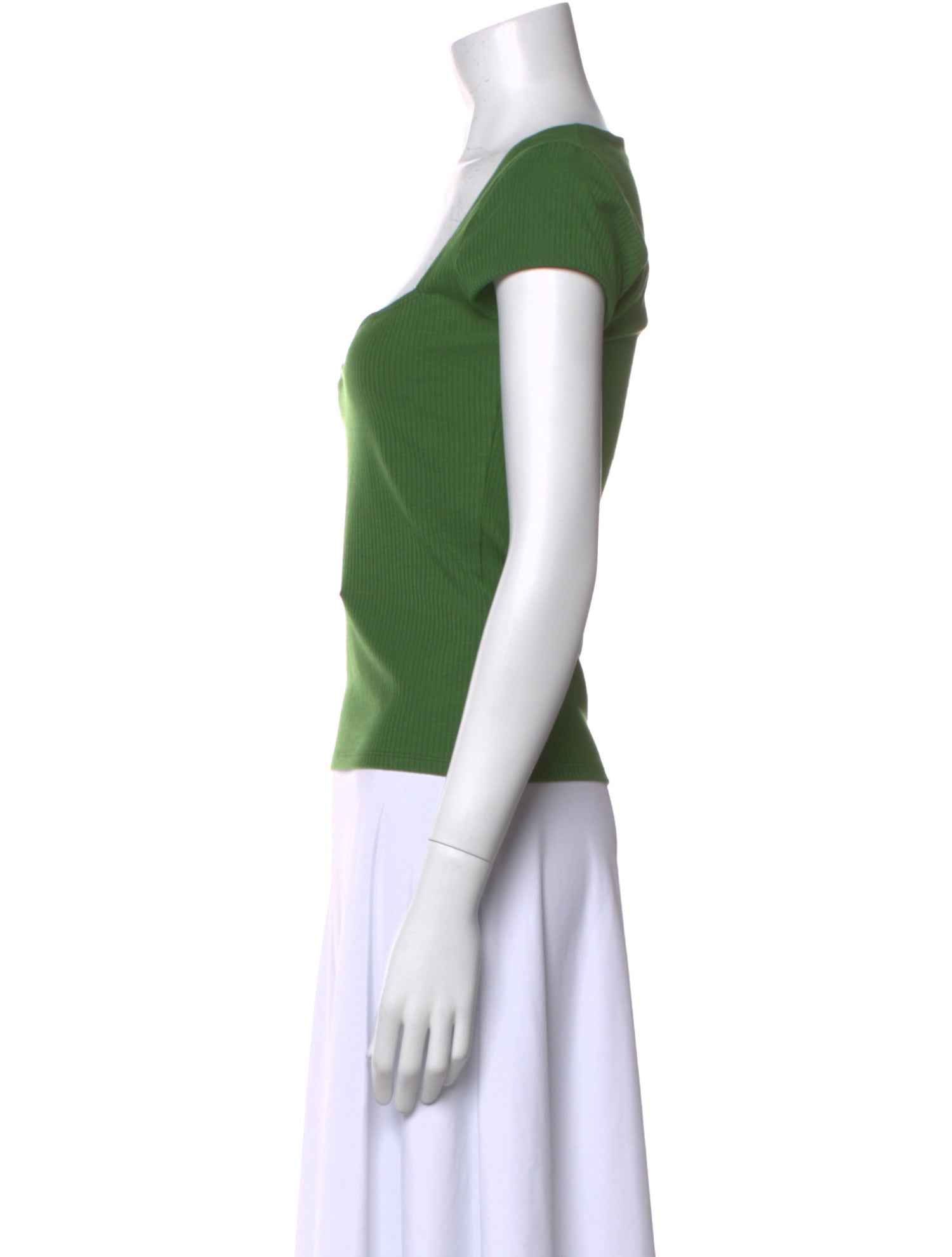 Reformation Square Neckline Short Sleeve Top