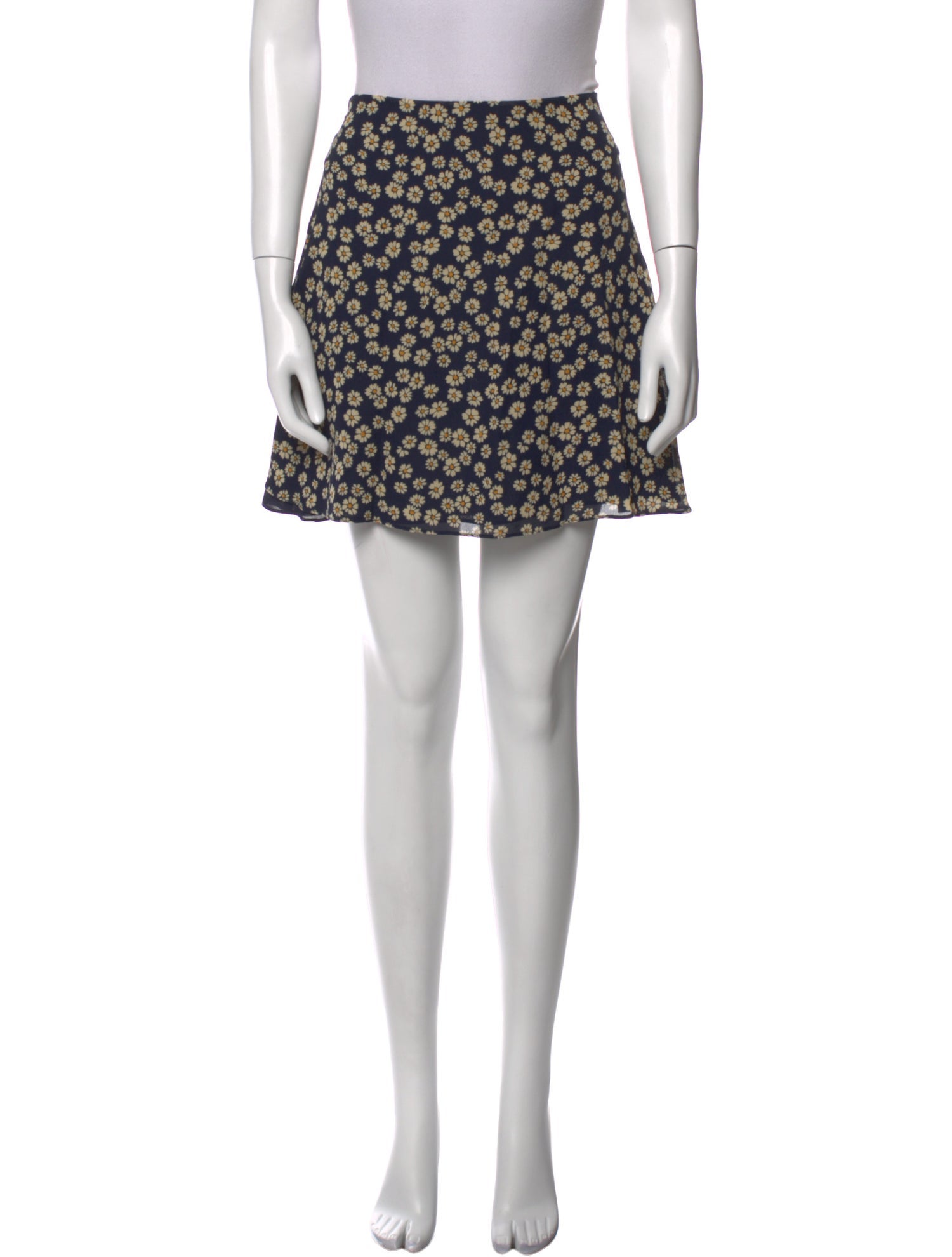 Reformation Floral Print Mini Skirt