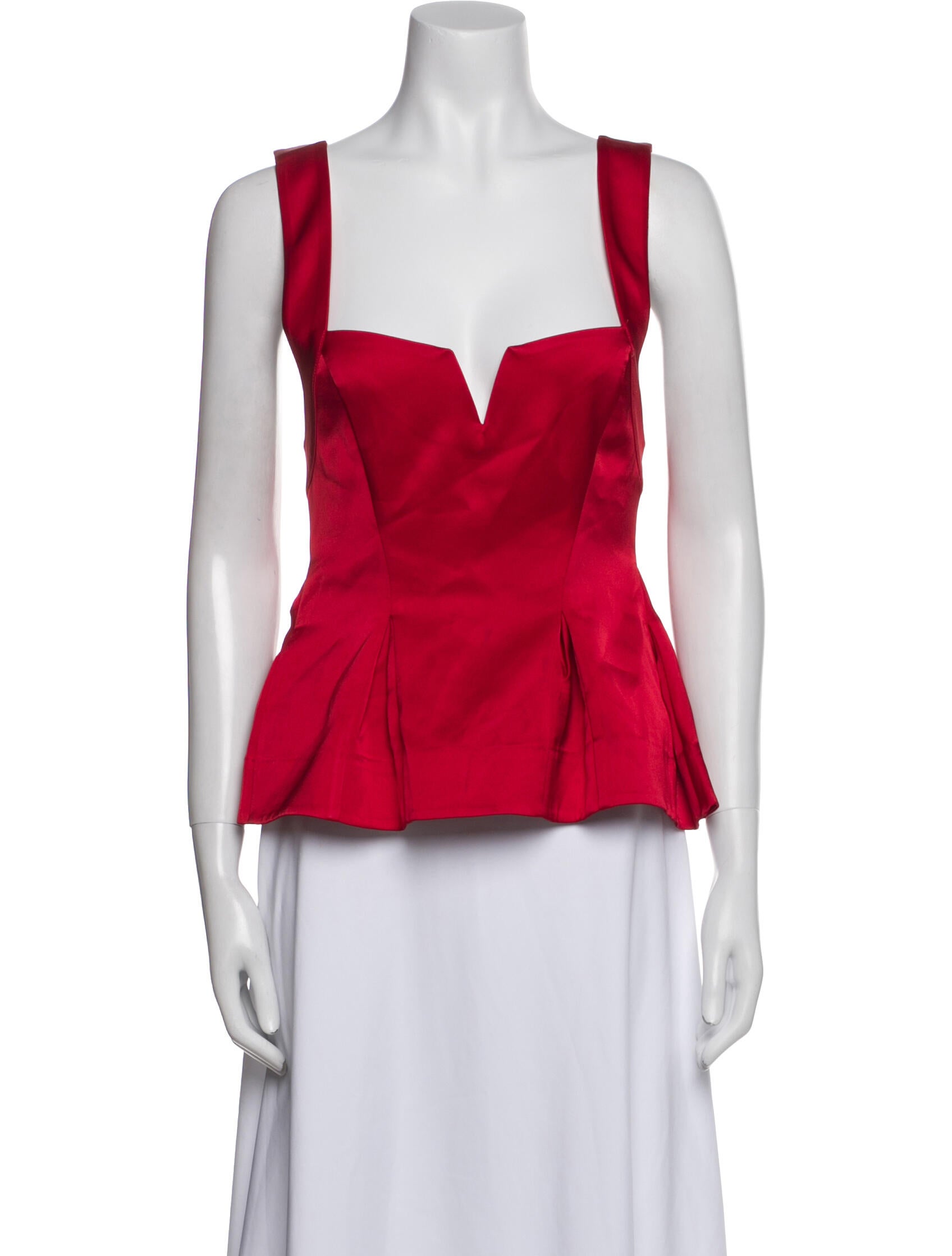 Reformation Square Neckline Sleeveless Blouse