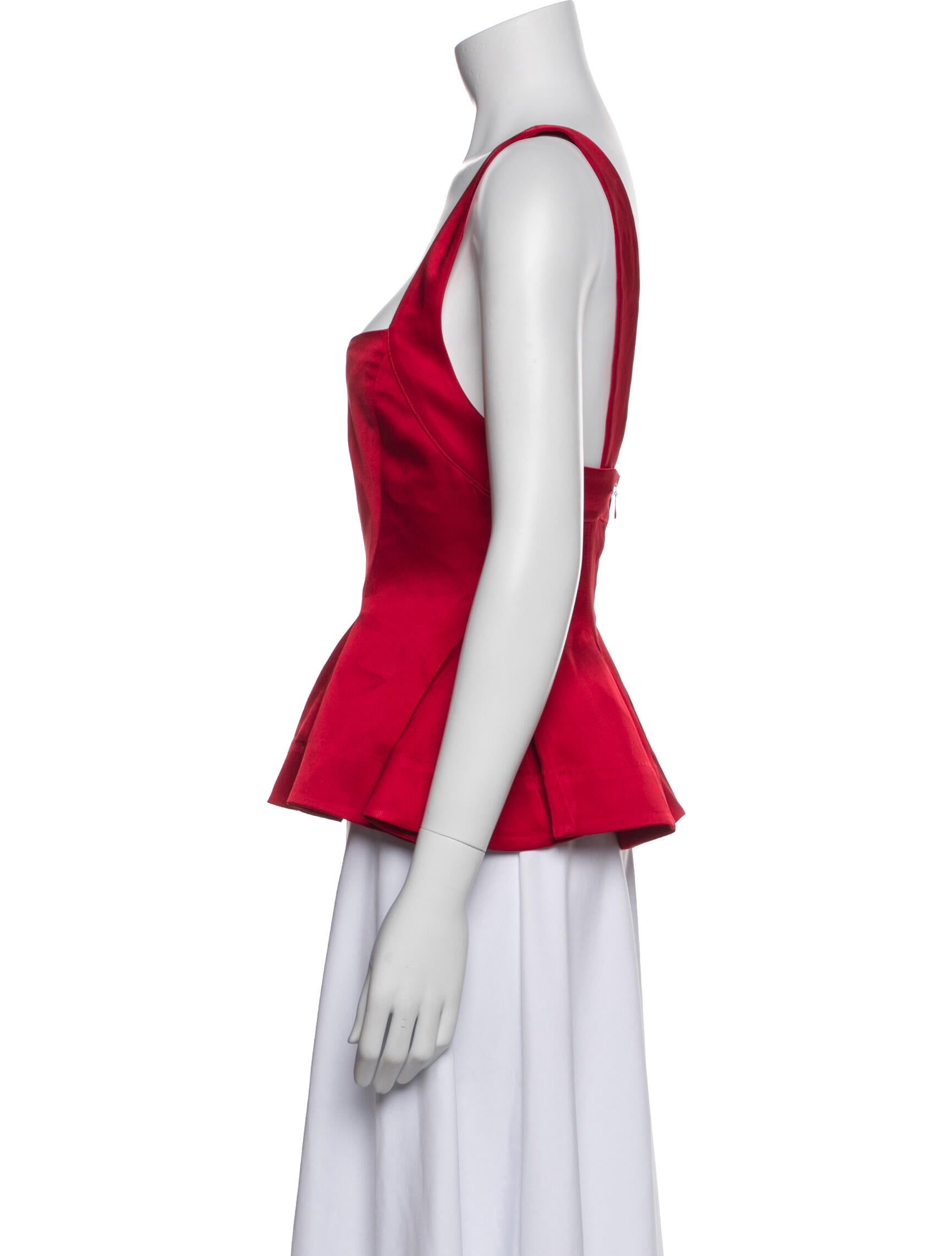 Reformation Square Neckline Sleeveless Blouse