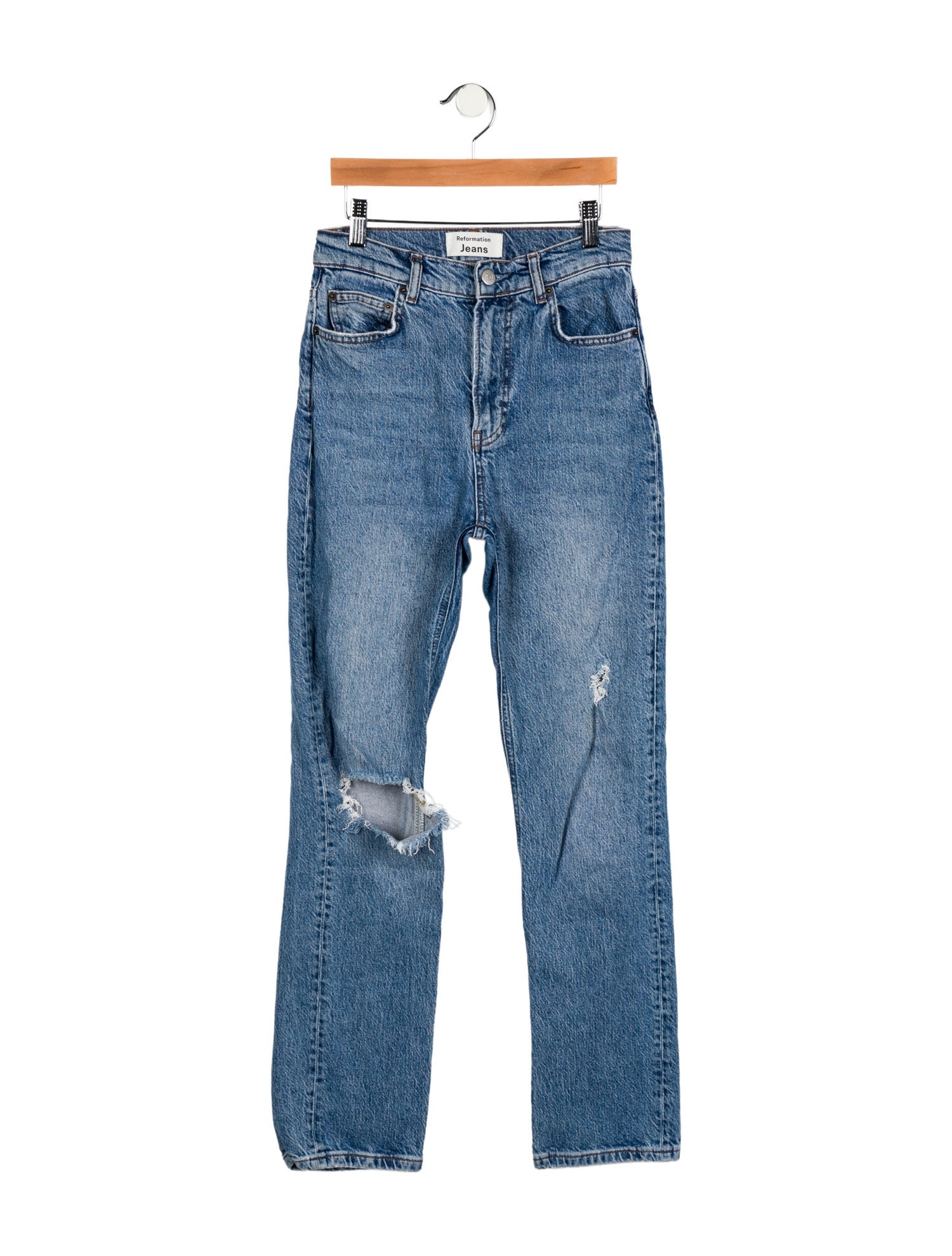 Reformation Mid-Rise Straight Leg Jeans