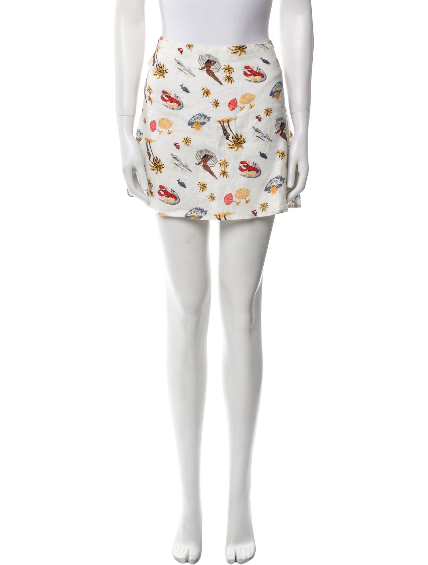 Reformation Linen Mini Skirt