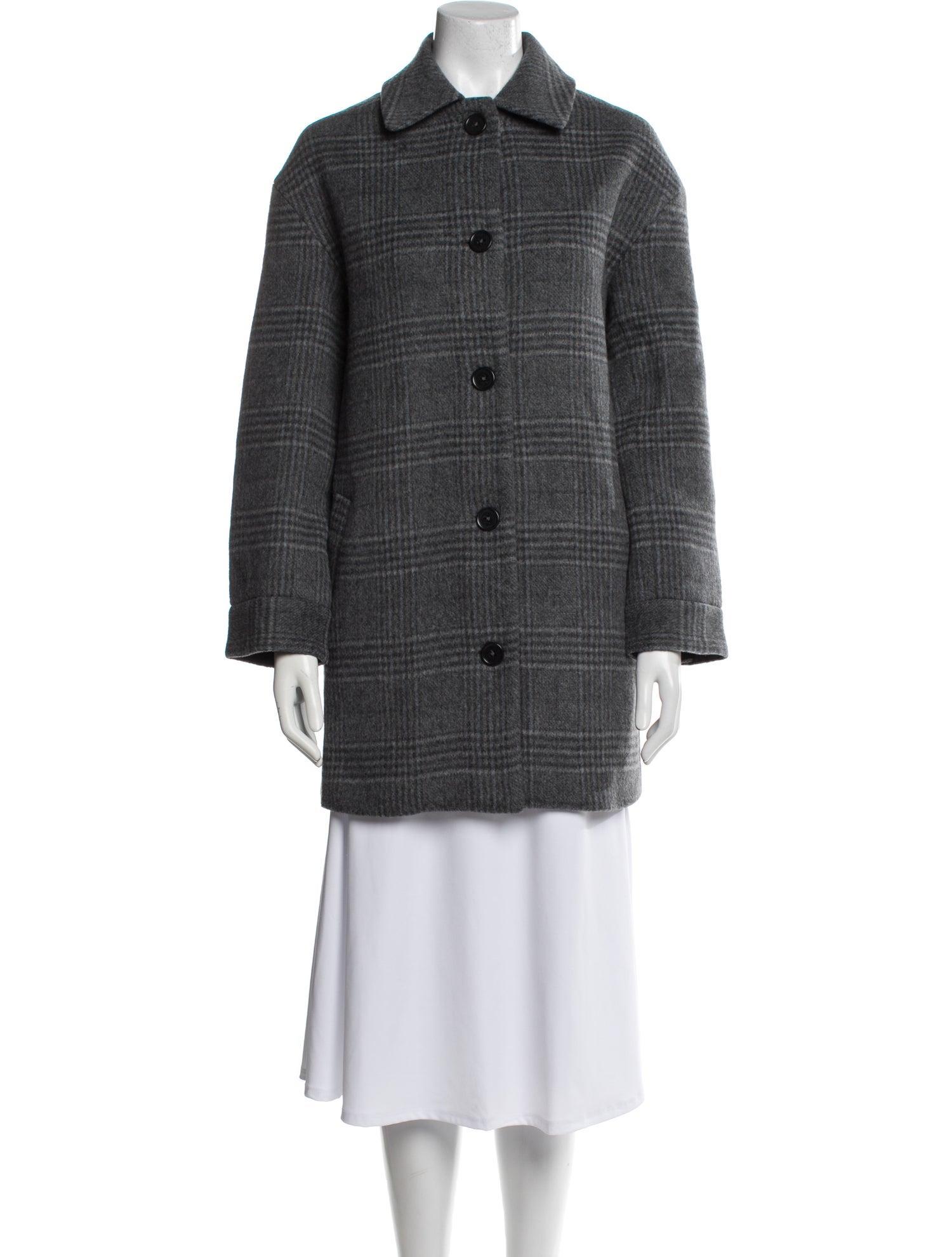 Reformation Wool Plaid Print Peacoat w/ Tags