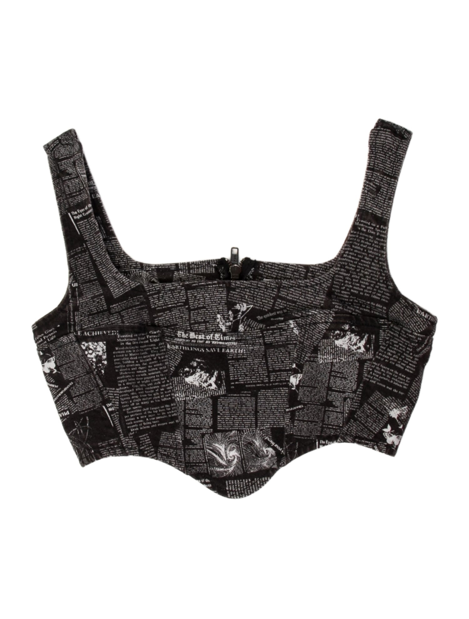 Reformation Printed Square Neckline Crop Top