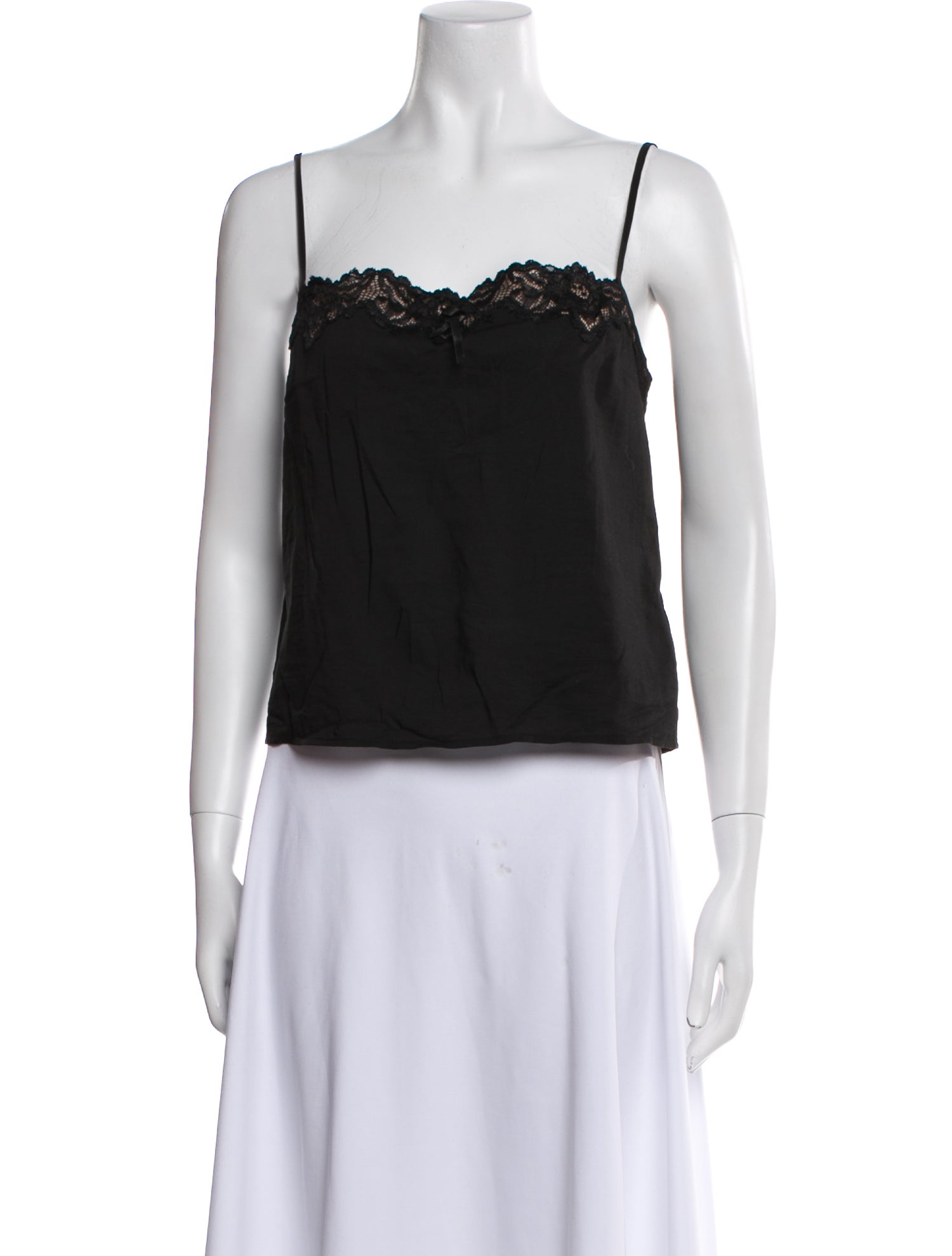Reformation Silk Square Neckline Crop Top