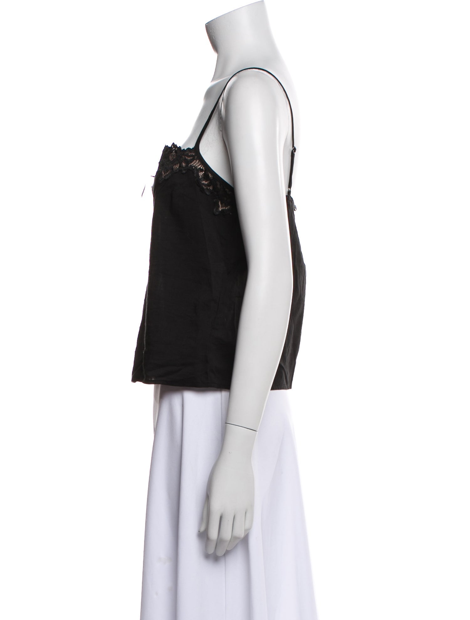 Reformation Silk Square Neckline Crop Top