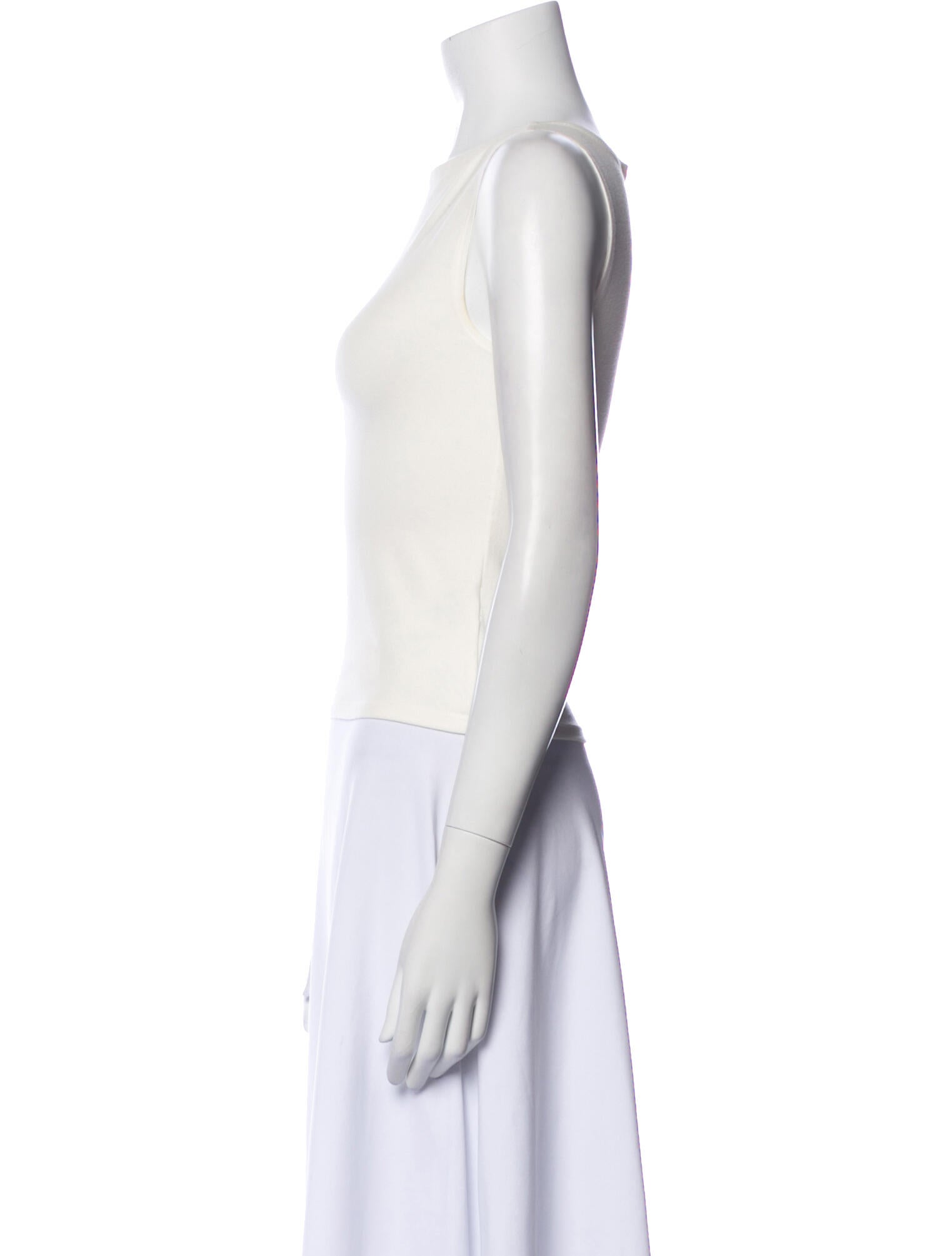 Reformation Bateau Neckline Sleeveless Crop Top