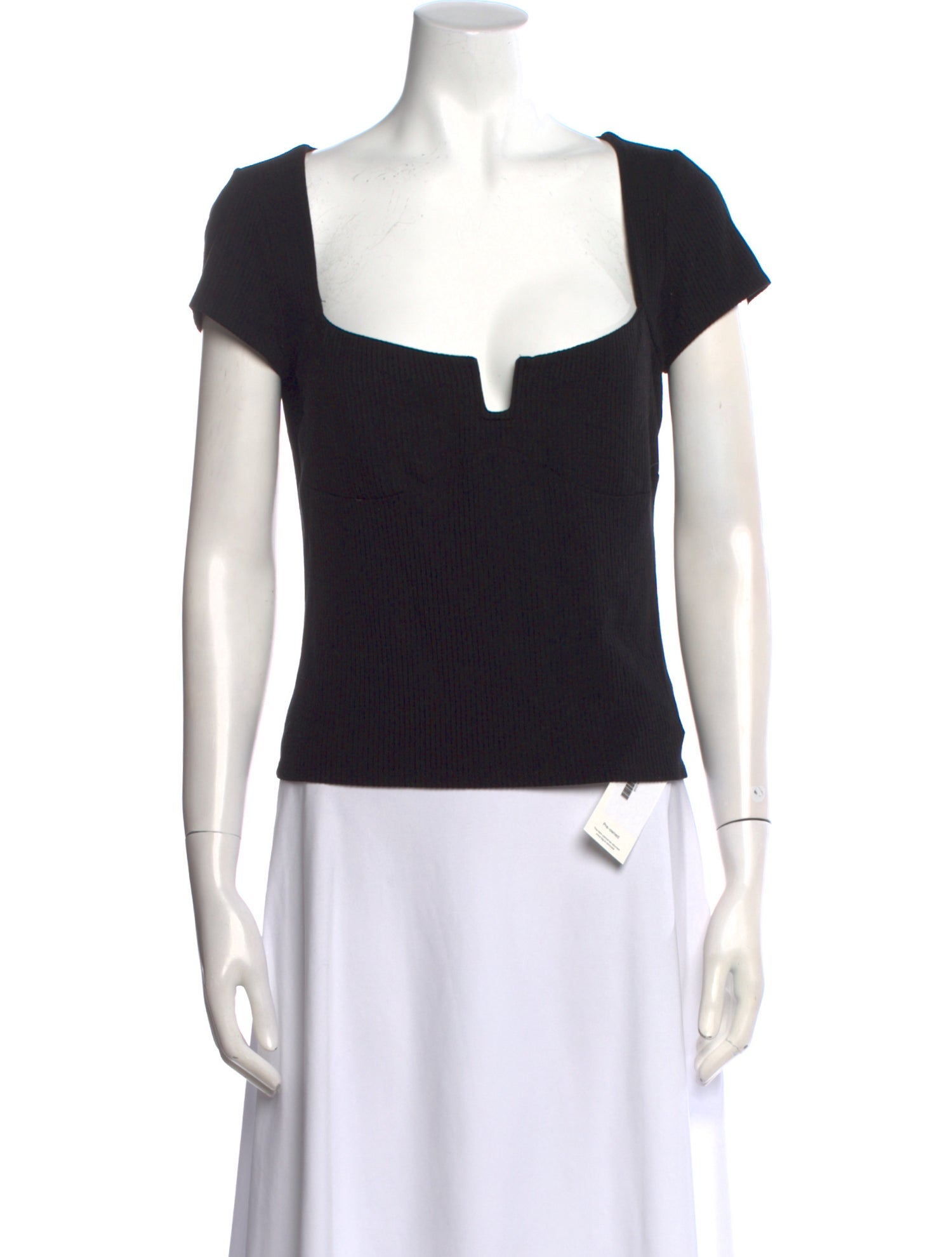 Reformation Square Neckline Short Sleeve Top