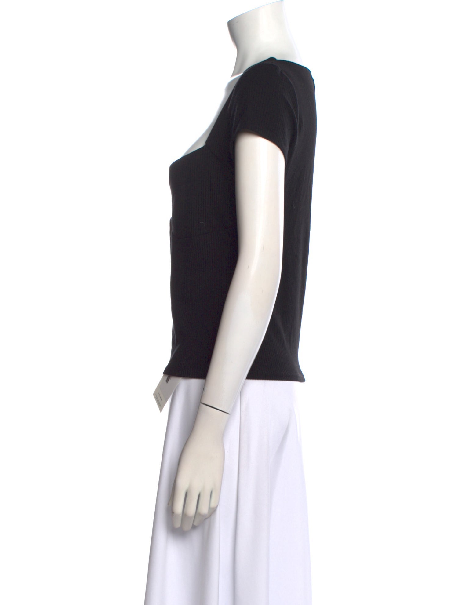 Reformation Square Neckline Short Sleeve Top