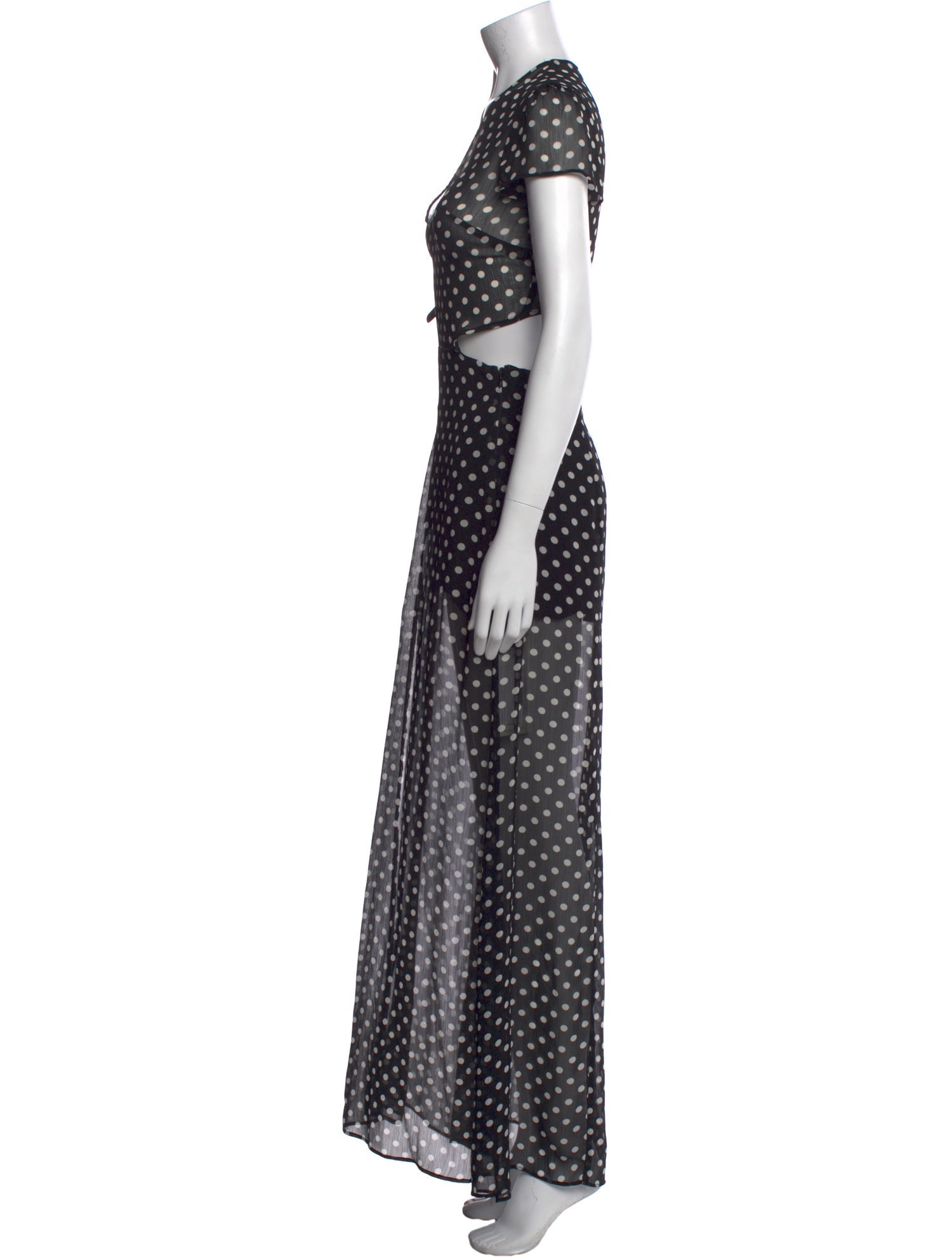 Reformation Polka Dot Print Long Dress
