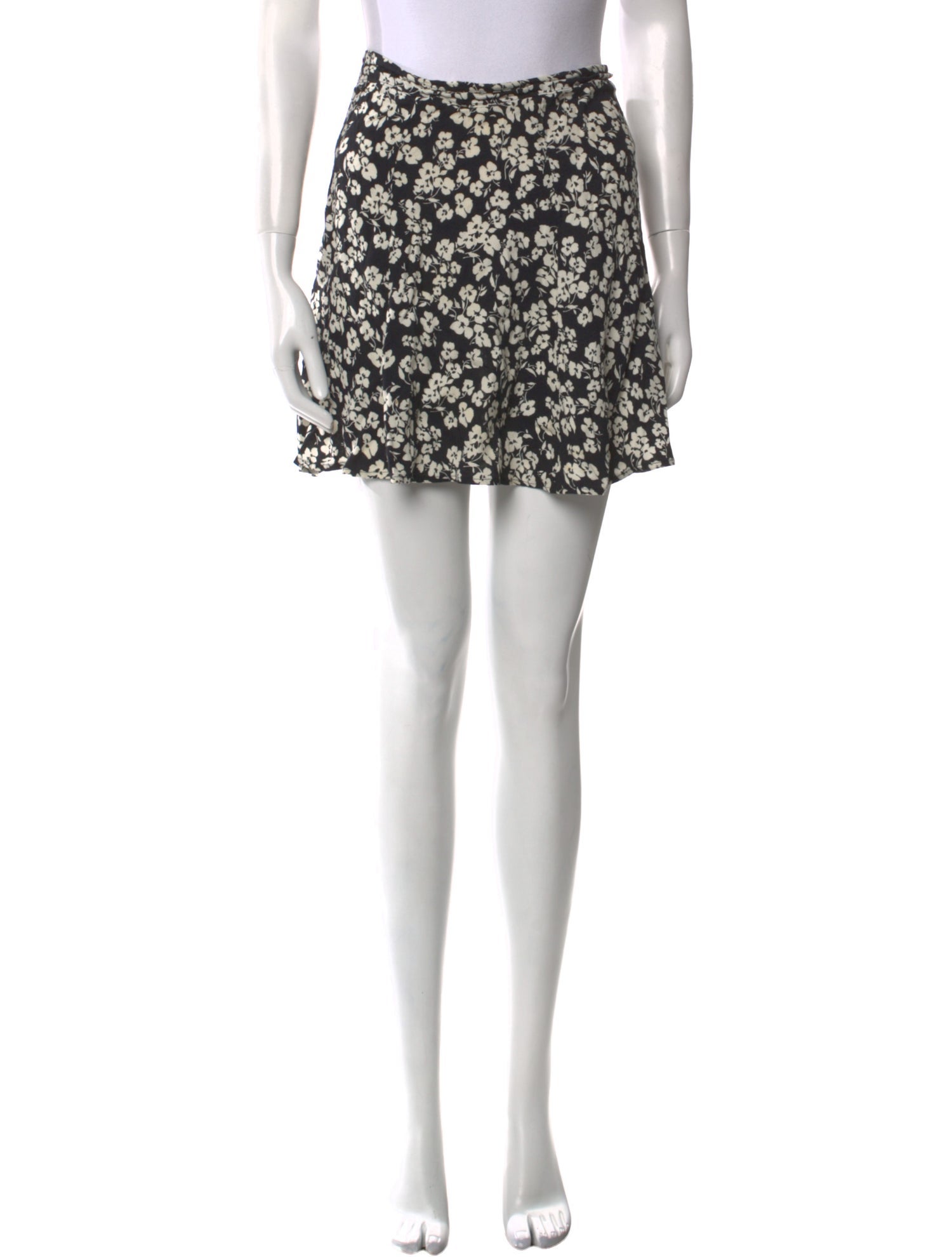 Reformation Floral Print Mini Skirt