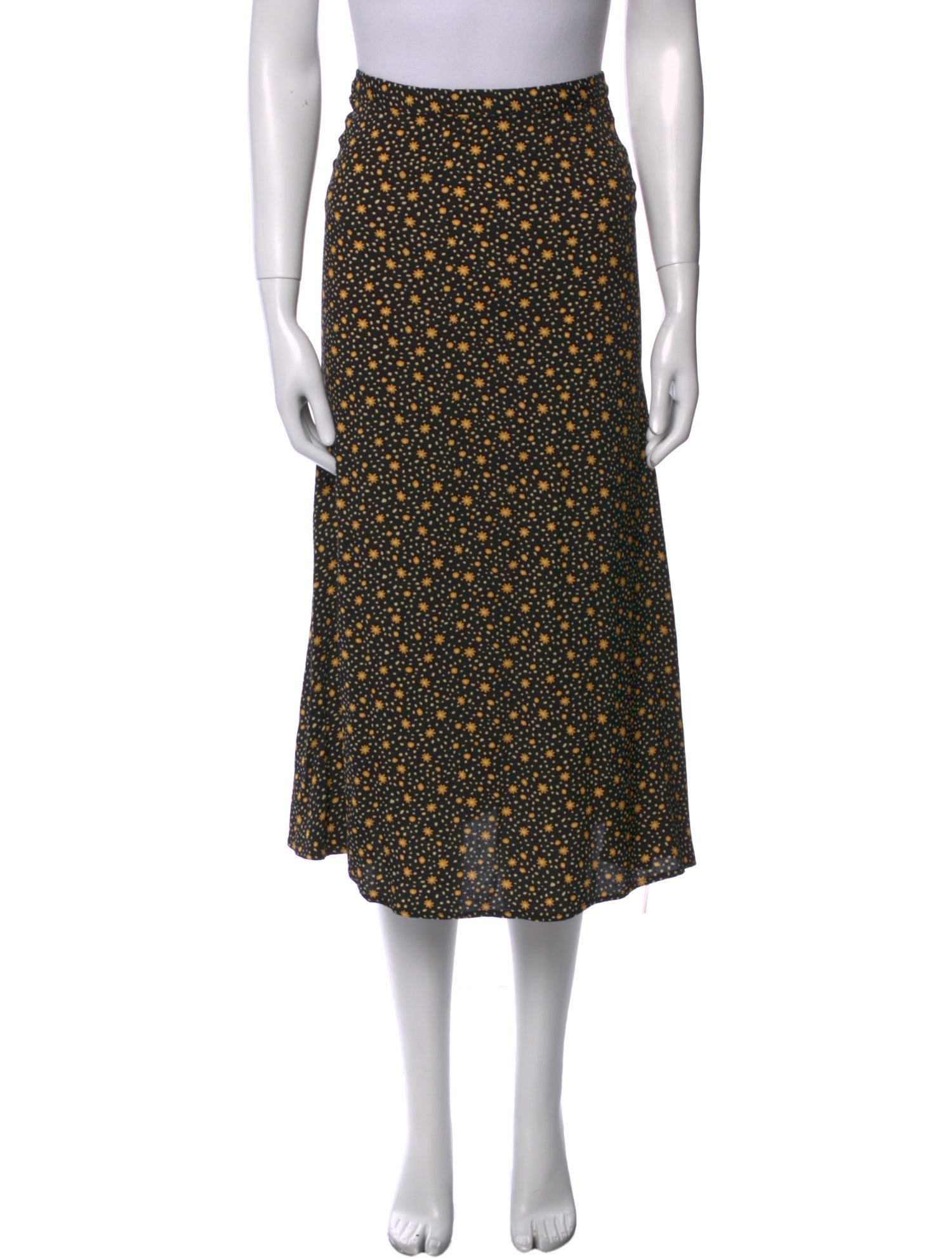 Reformation Polka Dot Print Midi Length Skirt