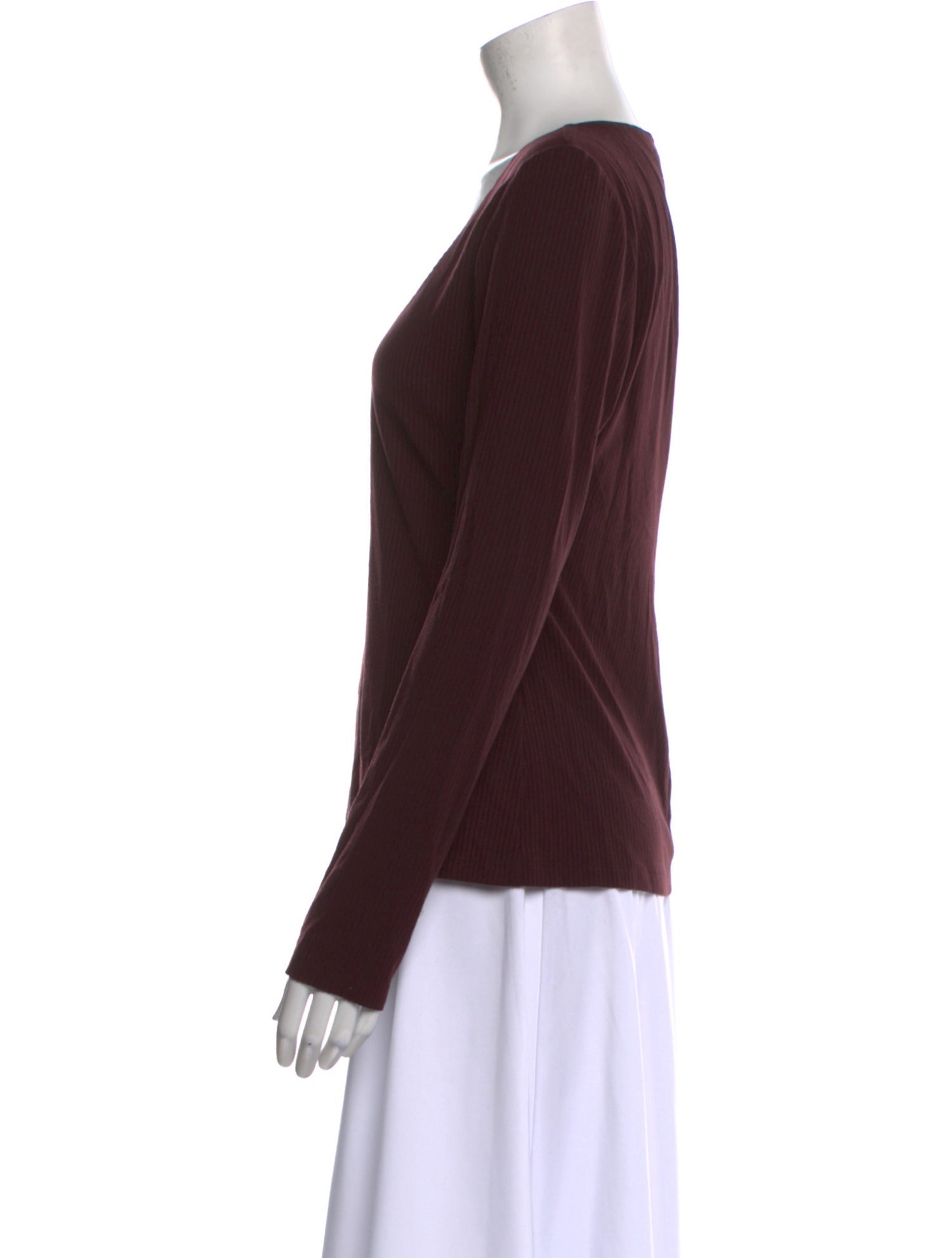 Reformation Scoop Neck Long Sleeve Top